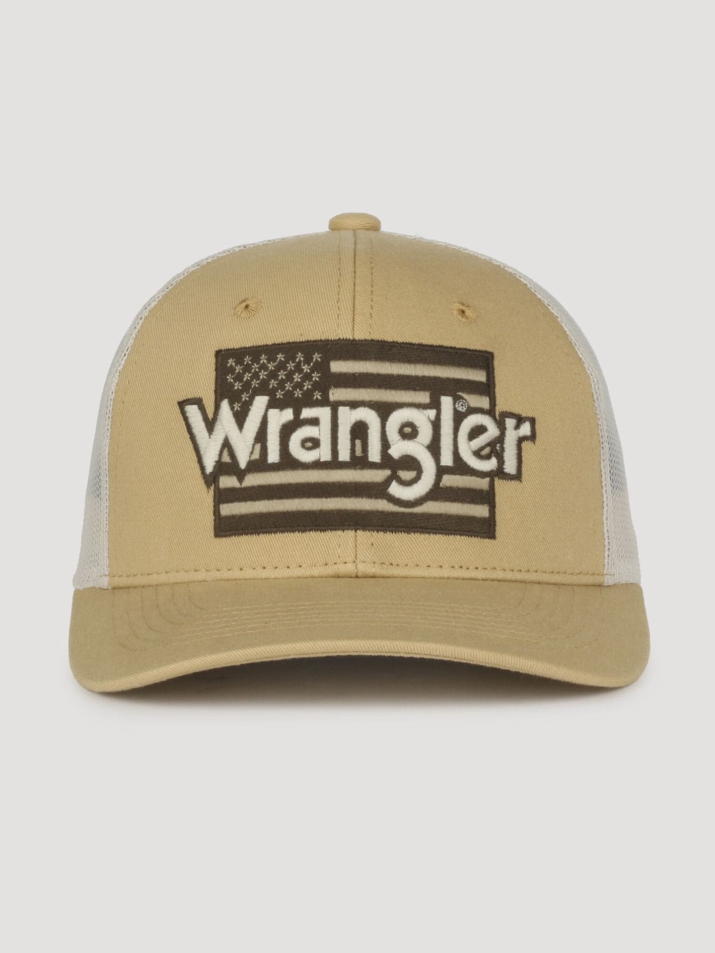 slide 4 of 4, Wrangler Adult unisex Old Gold/Beige Cotton/Polyester Trucker hat, 1 ct