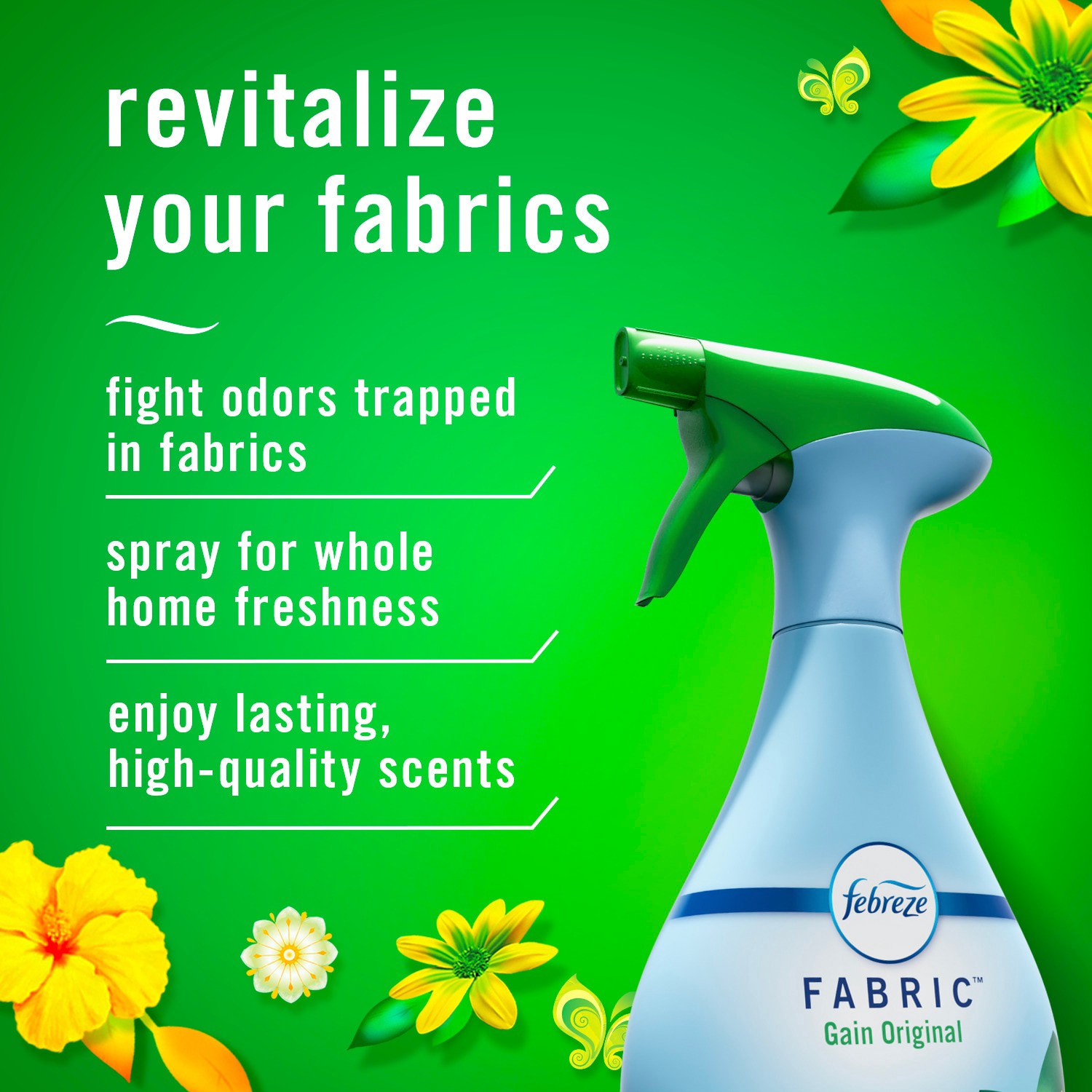 slide 6 of 6, Febreze 23.6 -fl oz Gain Original Fabric Deodorizer, 1 ct