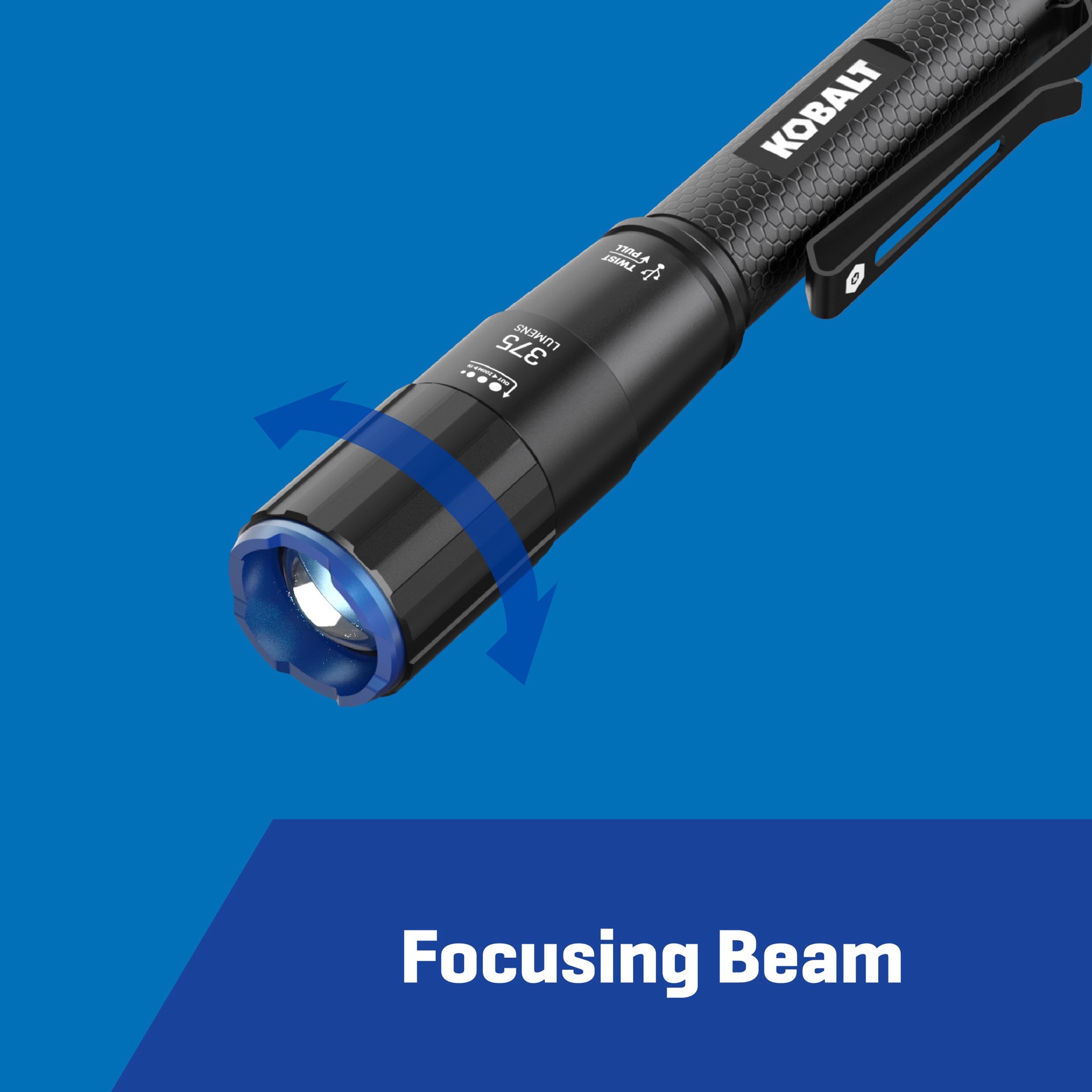 slide 5 of 6, Kobalt 375-Lumen 4 -Adjustable Mode LED Rechargeable Flashlight, 1 ct