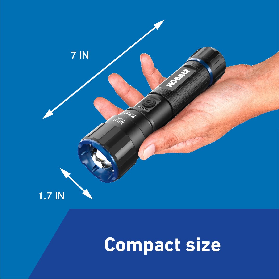 slide 6 of 6, Kobalt 1500-Lumen 4 -Adjustable Mode LED Rechargeable Flashlight, 1 ct