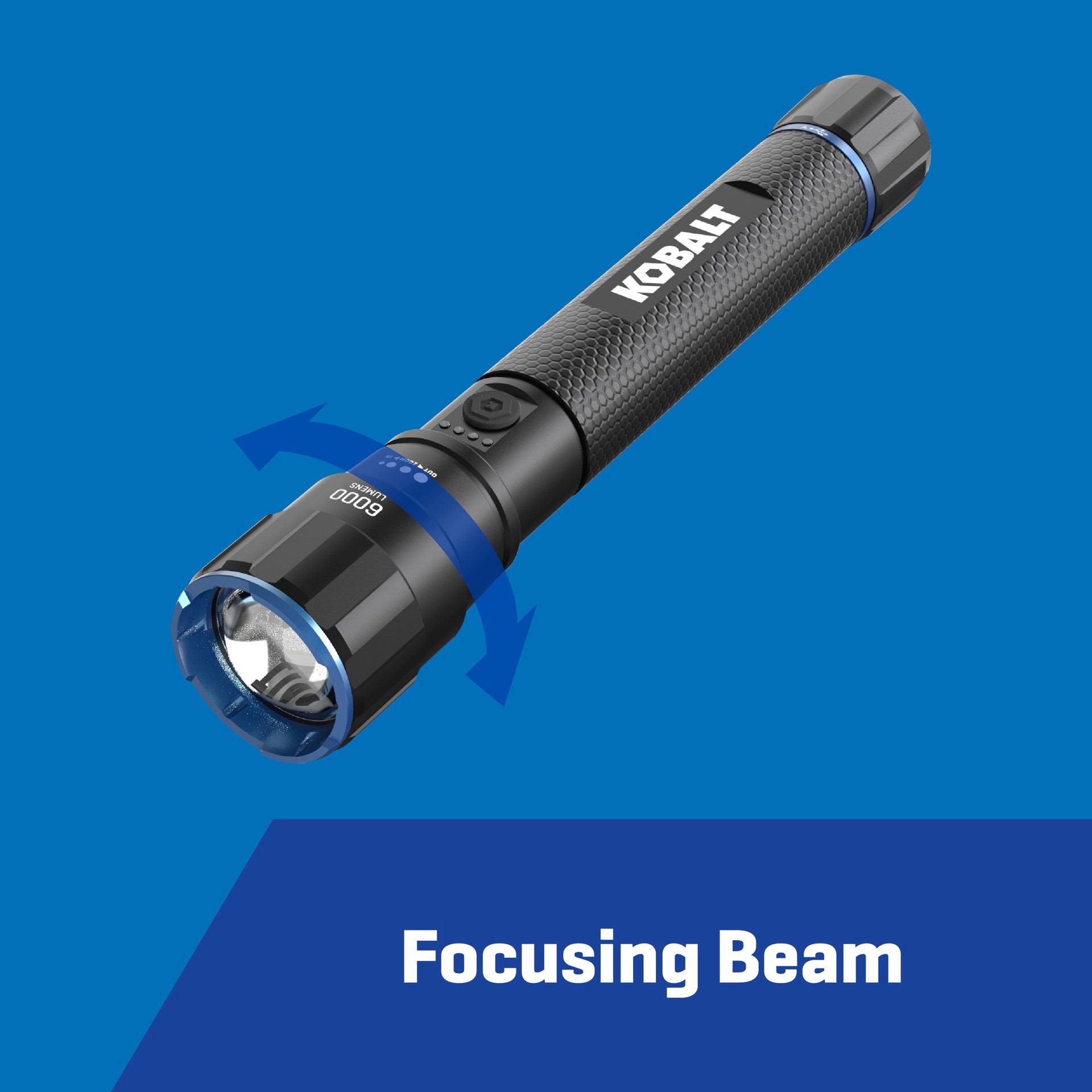 slide 6 of 6, Kobalt 6000-Lumen 5 -Adjustable Mode LED Rechargeable Flashlight, 1 ct