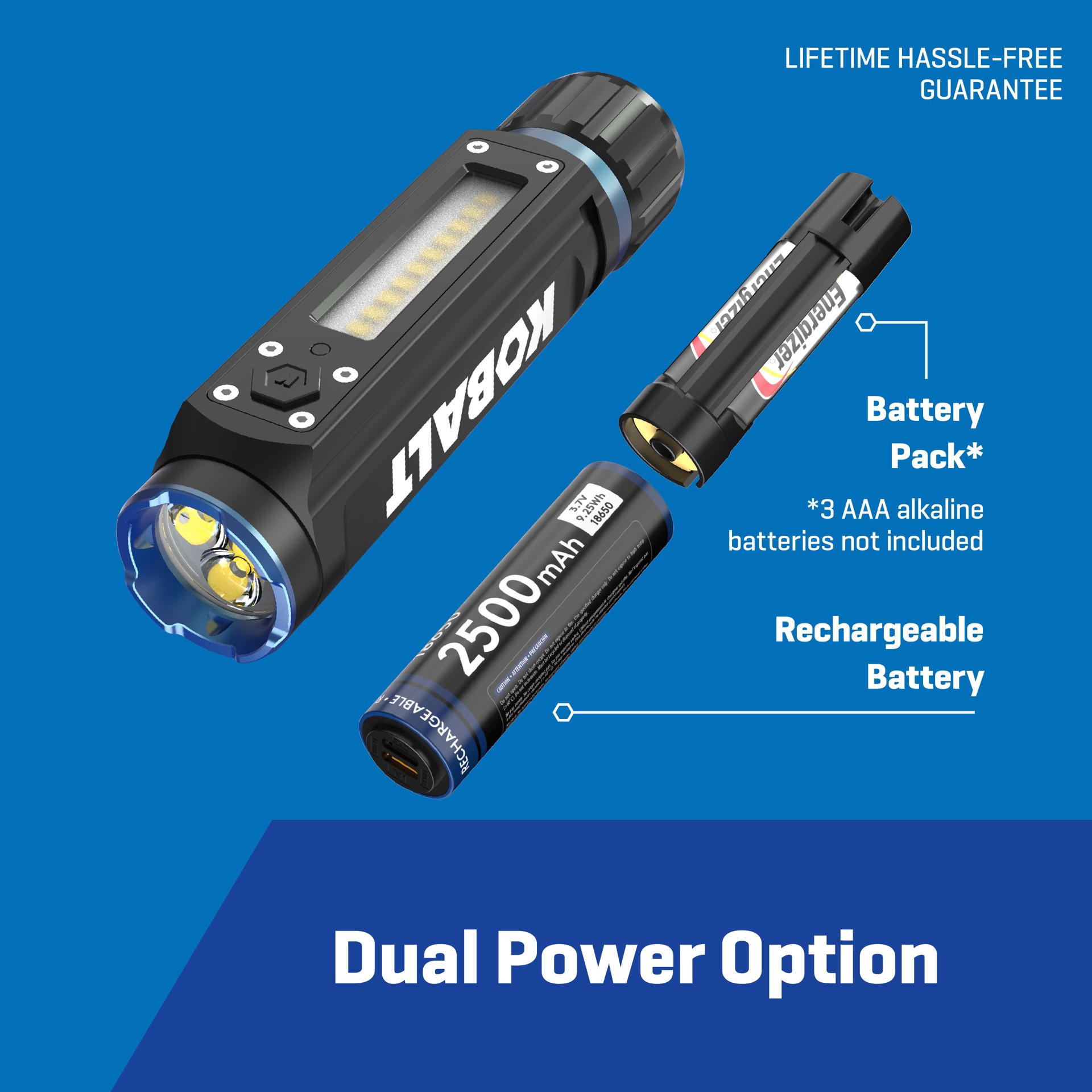 slide 3 of 6, Kobalt 1000-Lumen 5 -Adjustable Mode LED Rechargeable Flashlight, 1 ct