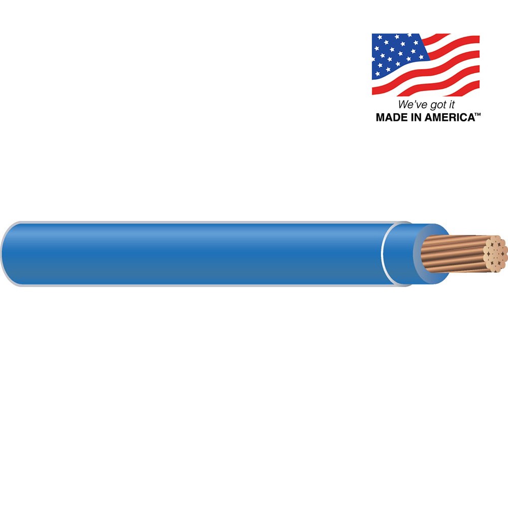 slide 2 of 3, Southwire 500-ft 14 -AWG Blue Stranded Copper THHN wire ( By-the-roll ), 1 ct