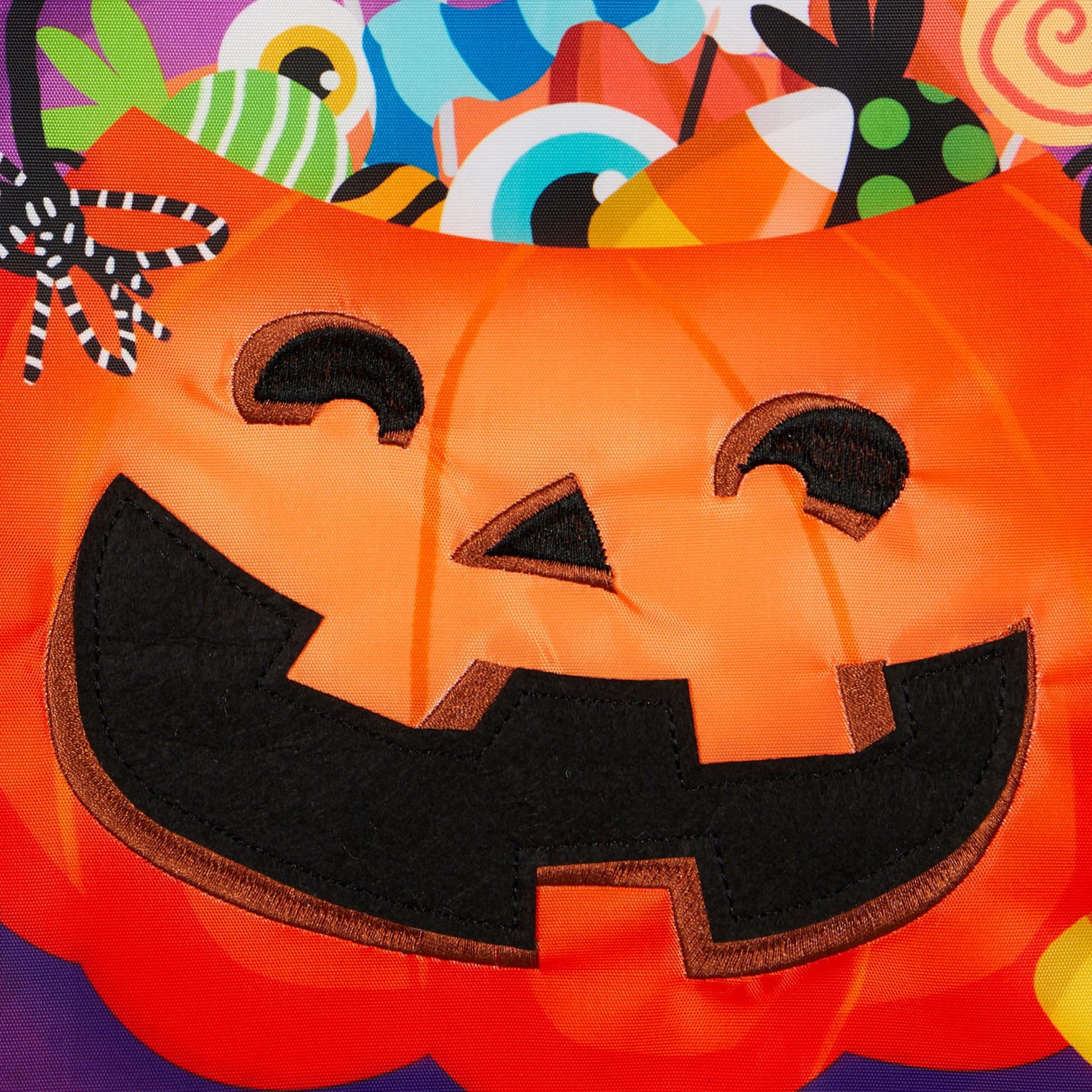 slide 6 of 6, Style Selections 1-ft W x 1.5-ft H Halloween Embroidered Garden flag, 1 ct