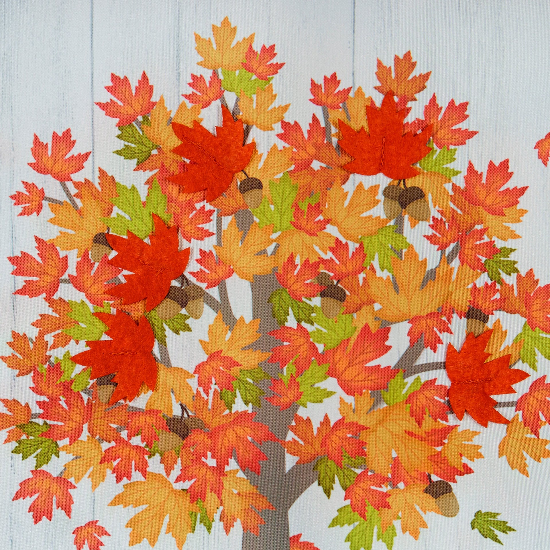 slide 5 of 6, Style Selections 1-ft W x 1.5-ft H Fall Embroidered Garden flag, 1 ct