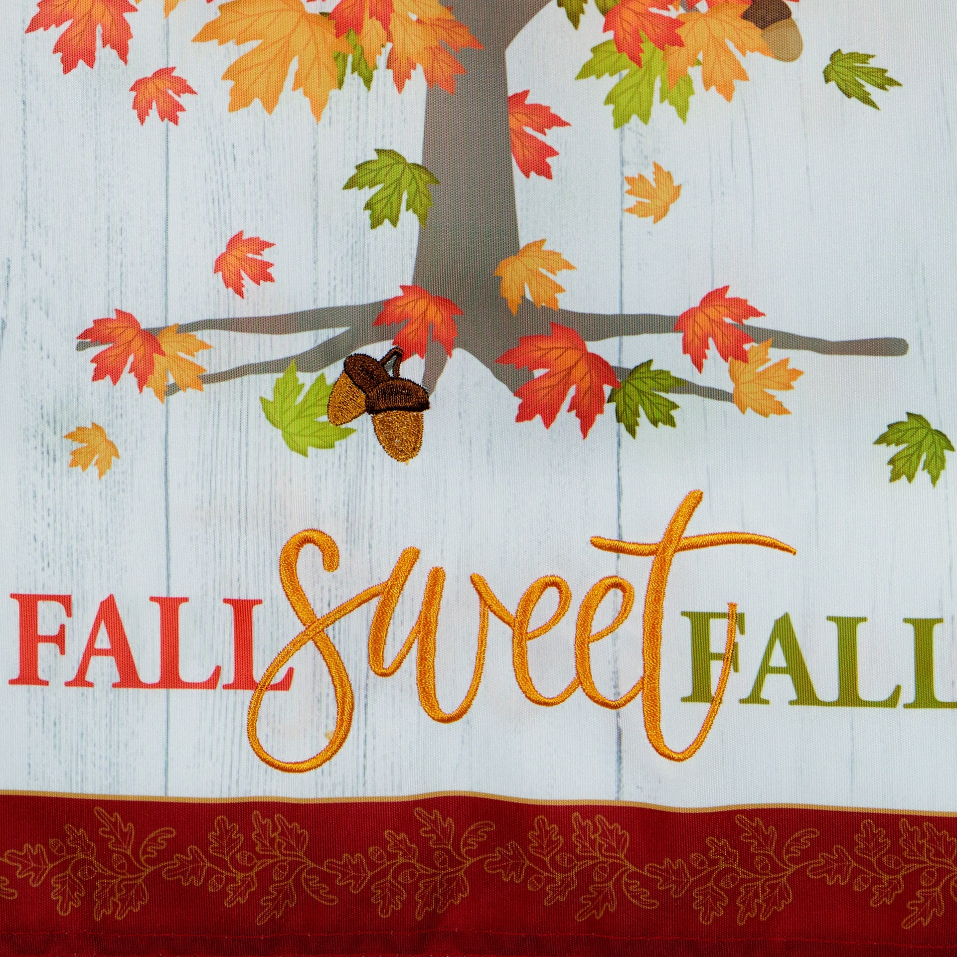 slide 6 of 6, Style Selections 1-ft W x 1.5-ft H Fall Embroidered Garden flag, 1 ct