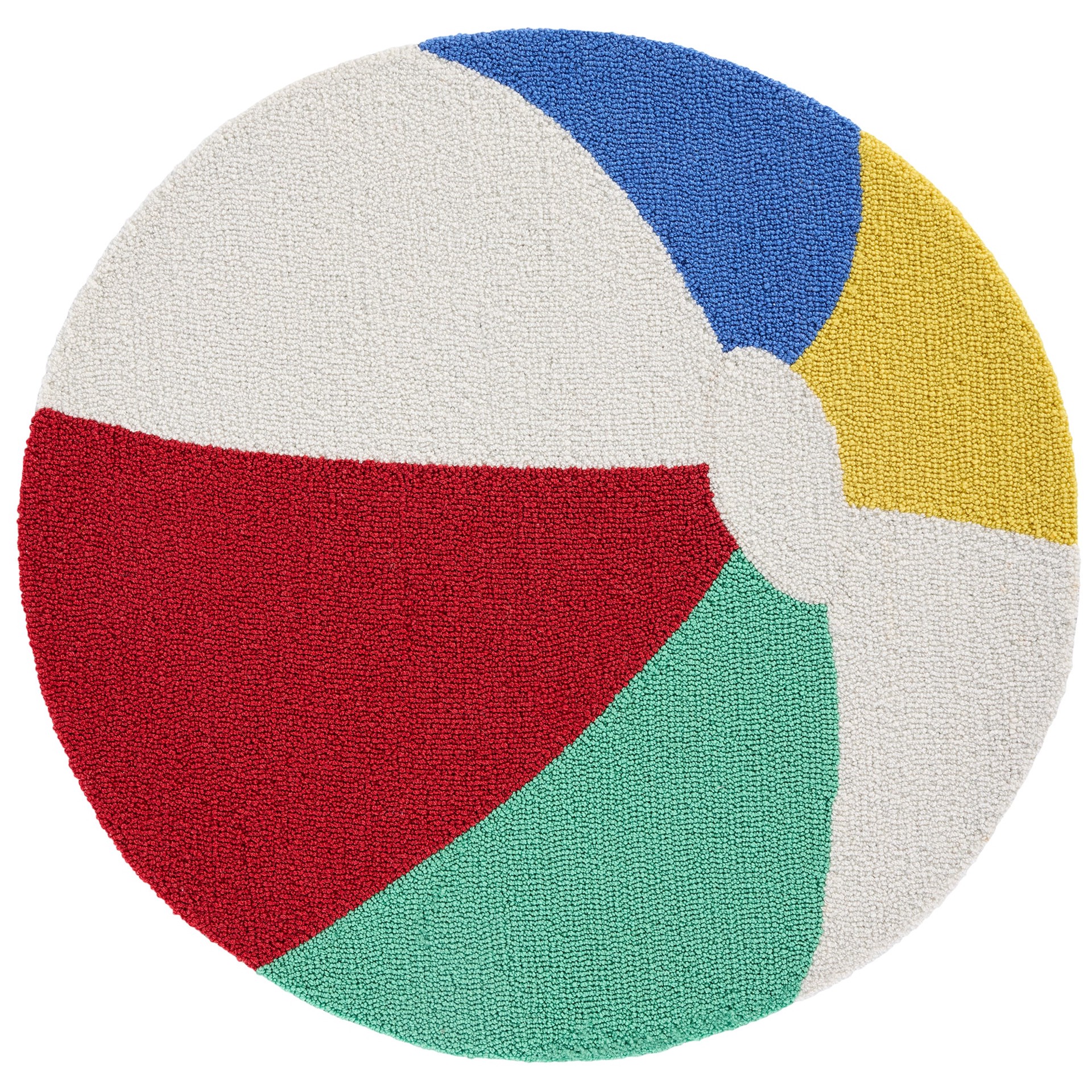 slide 6 of 6, allen + roth 3 x 3 (ft) Hooked Multi Round Indoor/Outdoor Coastal Throw rug, 1 ct