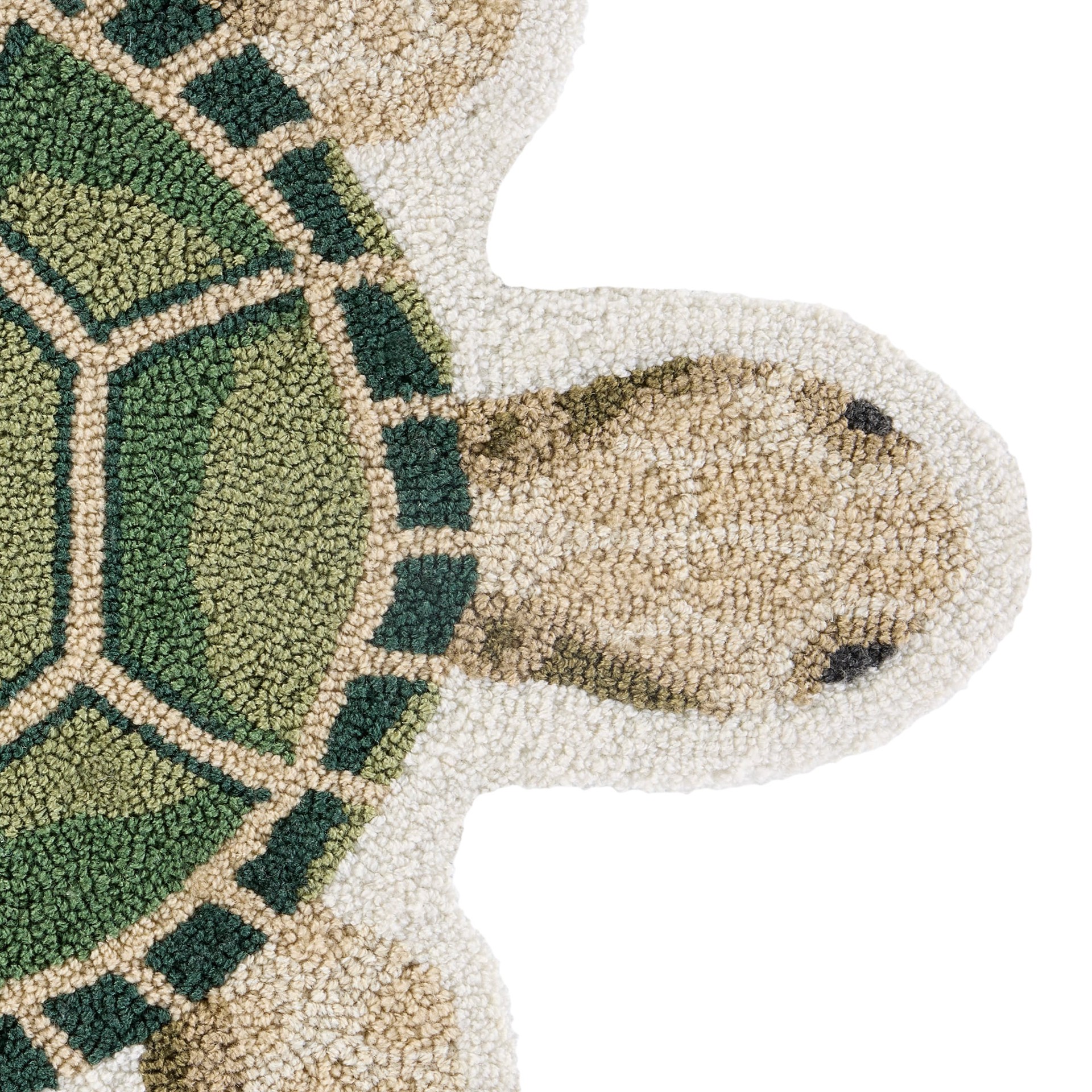 slide 4 of 6, allen + roth 2 x 3 (ft) Hooked Green/Multi Irregular Indoor/Outdoor Coastal Throw rug, 1 ct