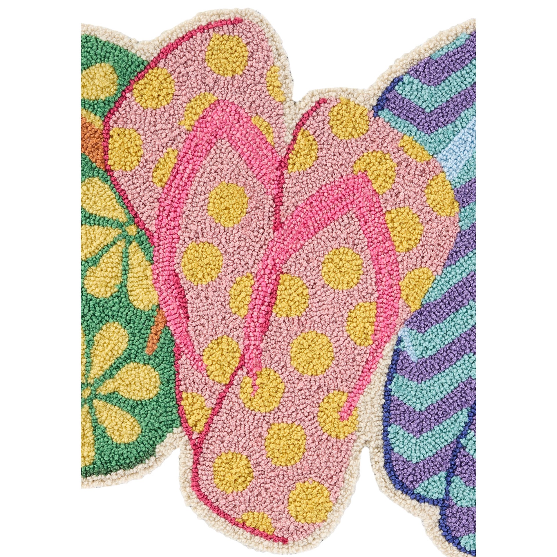 slide 2 of 6, allen + roth 2 x 3 (ft) Hooked Green/Multi Irregular Indoor/Outdoor Coastal Throw rug, 1 ct