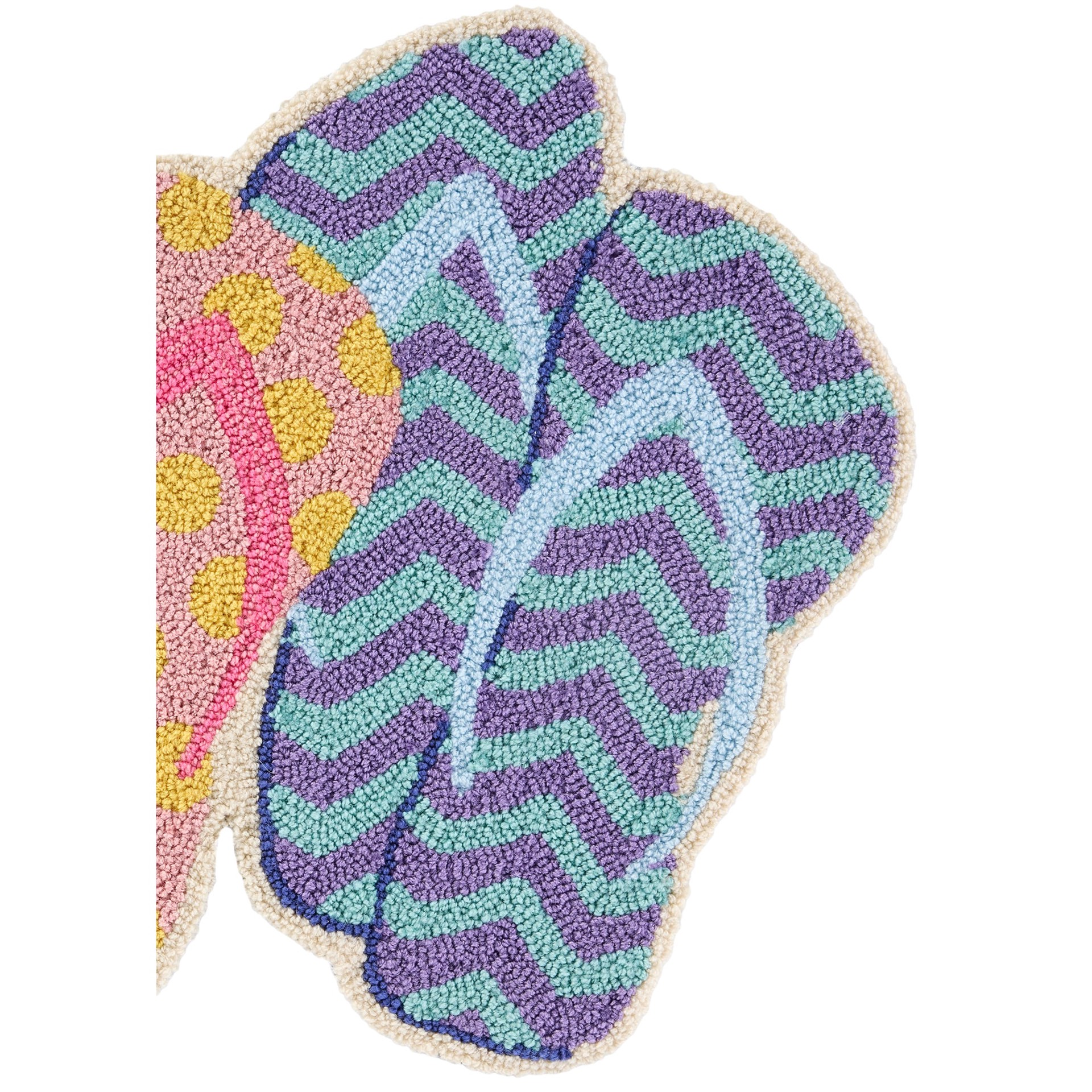 slide 4 of 6, allen + roth 2 x 3 (ft) Hooked Green/Multi Irregular Indoor/Outdoor Coastal Throw rug, 1 ct