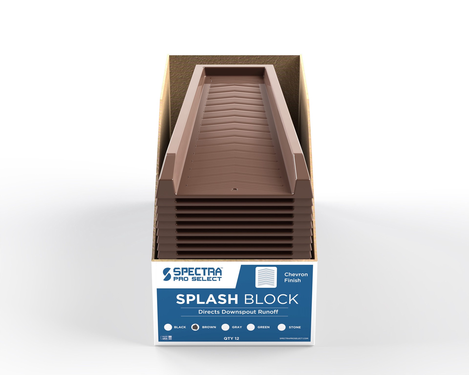 slide 6 of 6, Spectra Splash Block - Brown Vinyl 24-in Brown Splash block, 1 ct