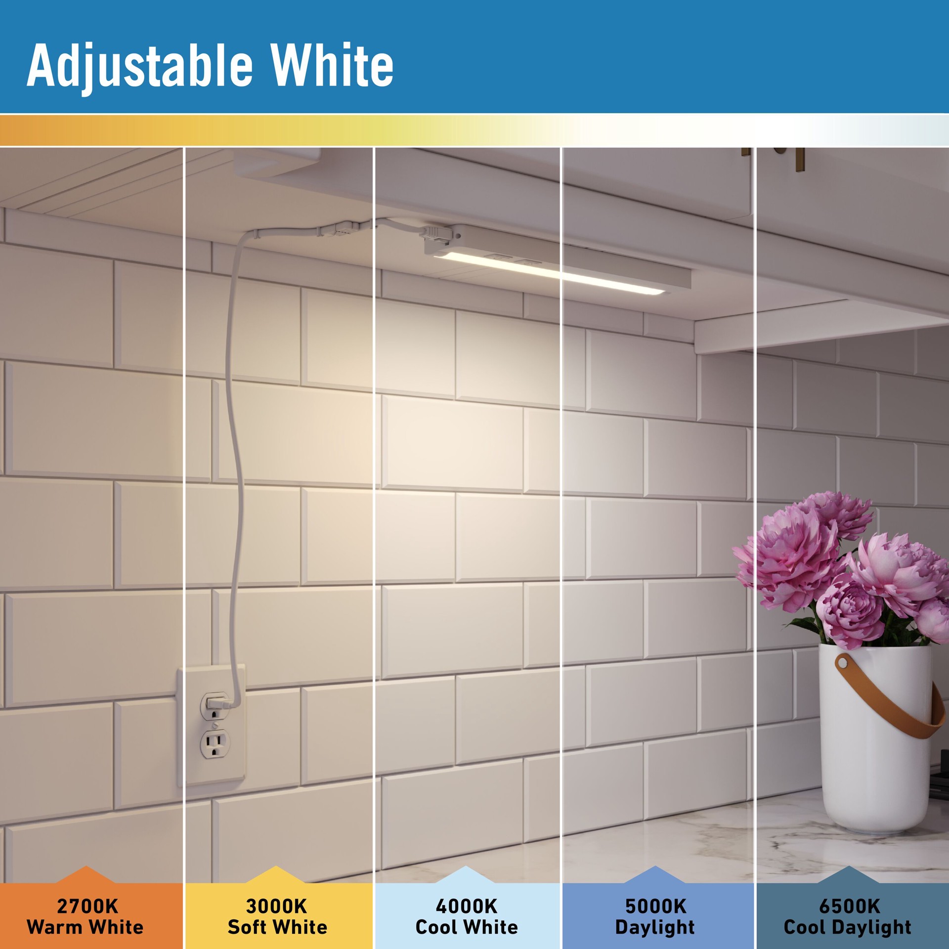 slide 5 of 6, Utilitech 12-in Plug-in LED Under Cabinet Light Bar, 1 ct