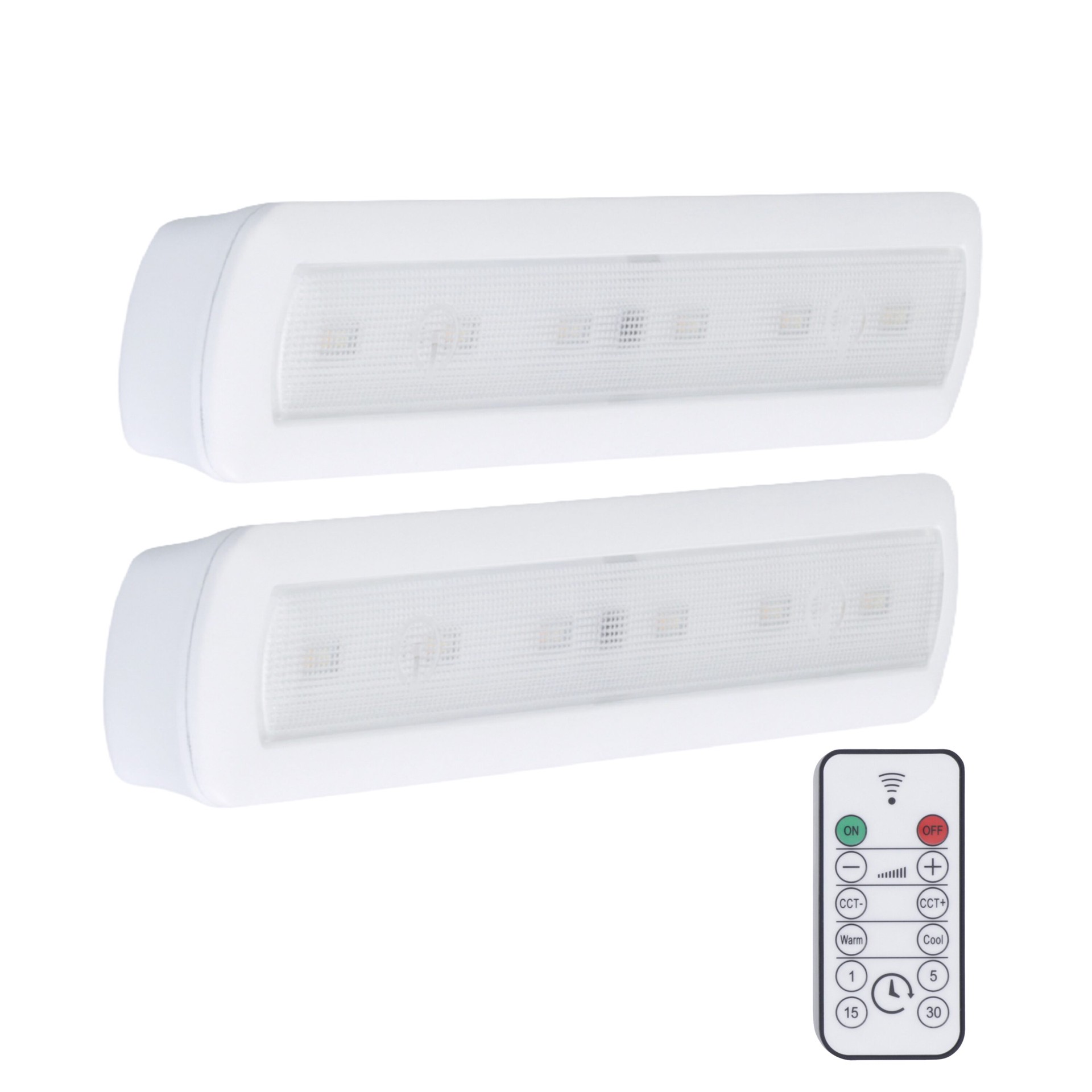 slide 1 of 6, Good Earth Lighting 2 -Pack 9.5-in Battery LED Under Cabinet Light Bar with Remote, 1 ct