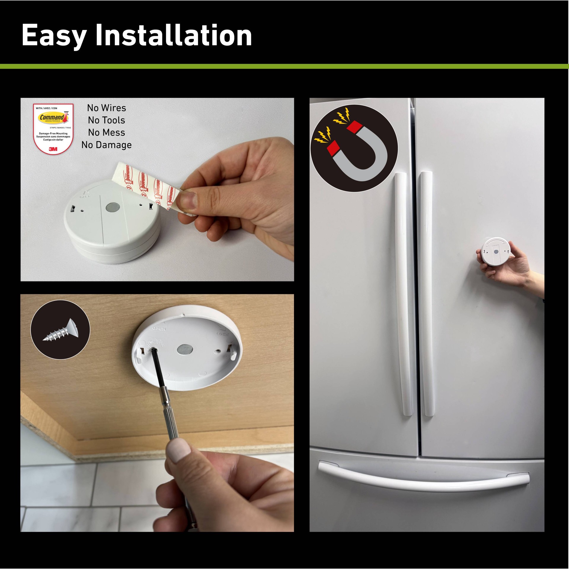 slide 6 of 6, Good Earth Lighting 3 -Pack 3-in Battery LED Under Cabinet Puck Light with Remote, 1 ct