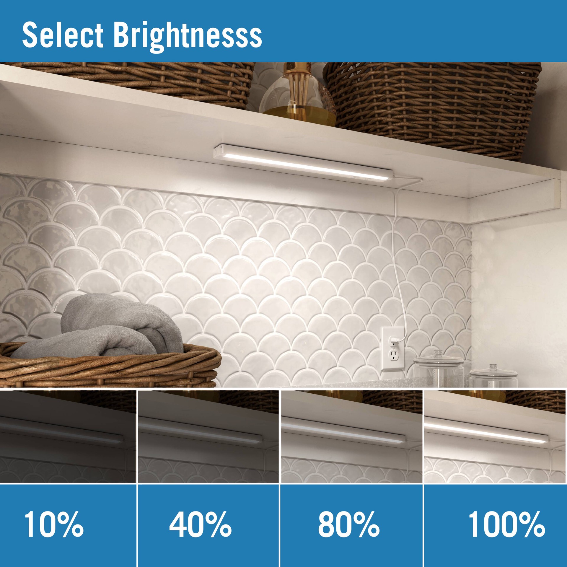 slide 6 of 6, Utilitech 18-in Plug-in LED Under Cabinet Light Bar, 1 ct