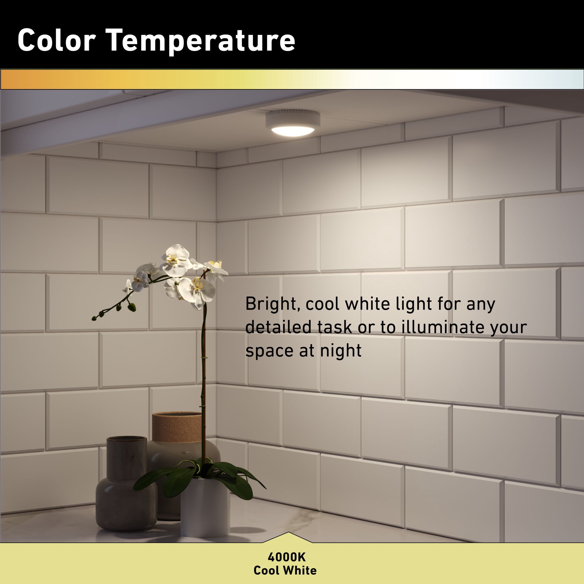slide 5 of 6, Good Earth Lighting 3 -Pack 3-in Battery LED Under Cabinet Puck Light with Remote, 1 ct