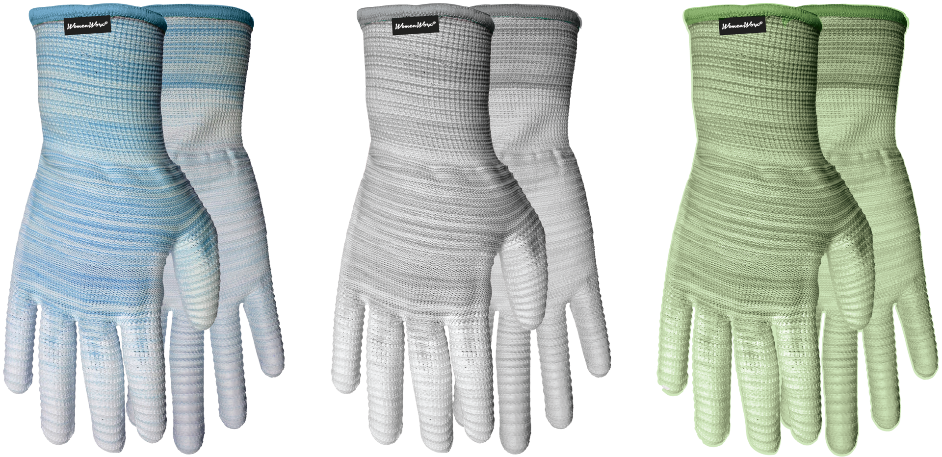 slide 1 of 5, WomenWorx Medium Polyurethane dipped Polyethylene 3 -Pairs, 1 ct