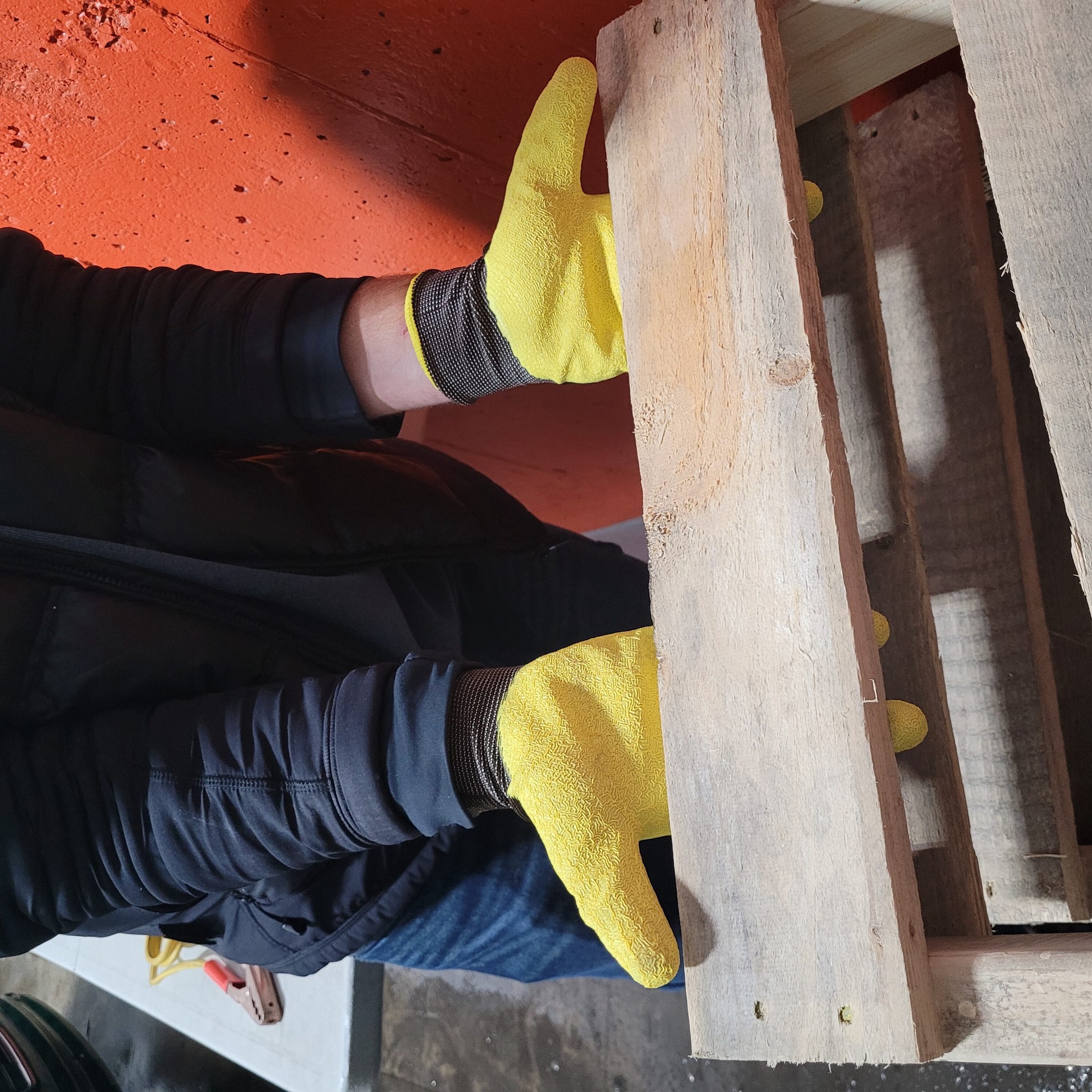 slide 4 of 5, HandCrew Large Yellow Latex dipped Latex 6 -Pairs, 1 ct