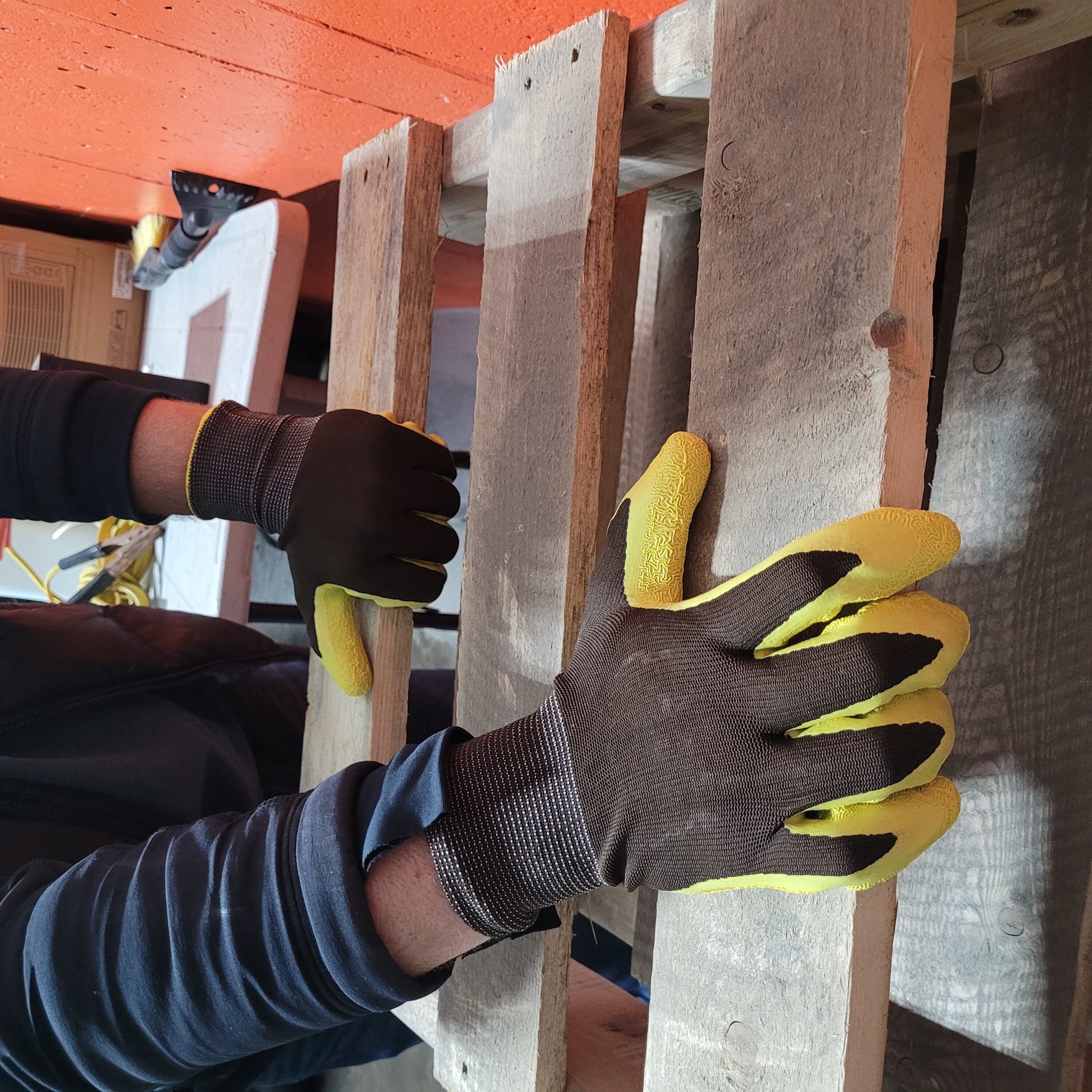 slide 5 of 5, HandCrew Large Yellow Latex dipped Latex 6 -Pairs, 1 ct