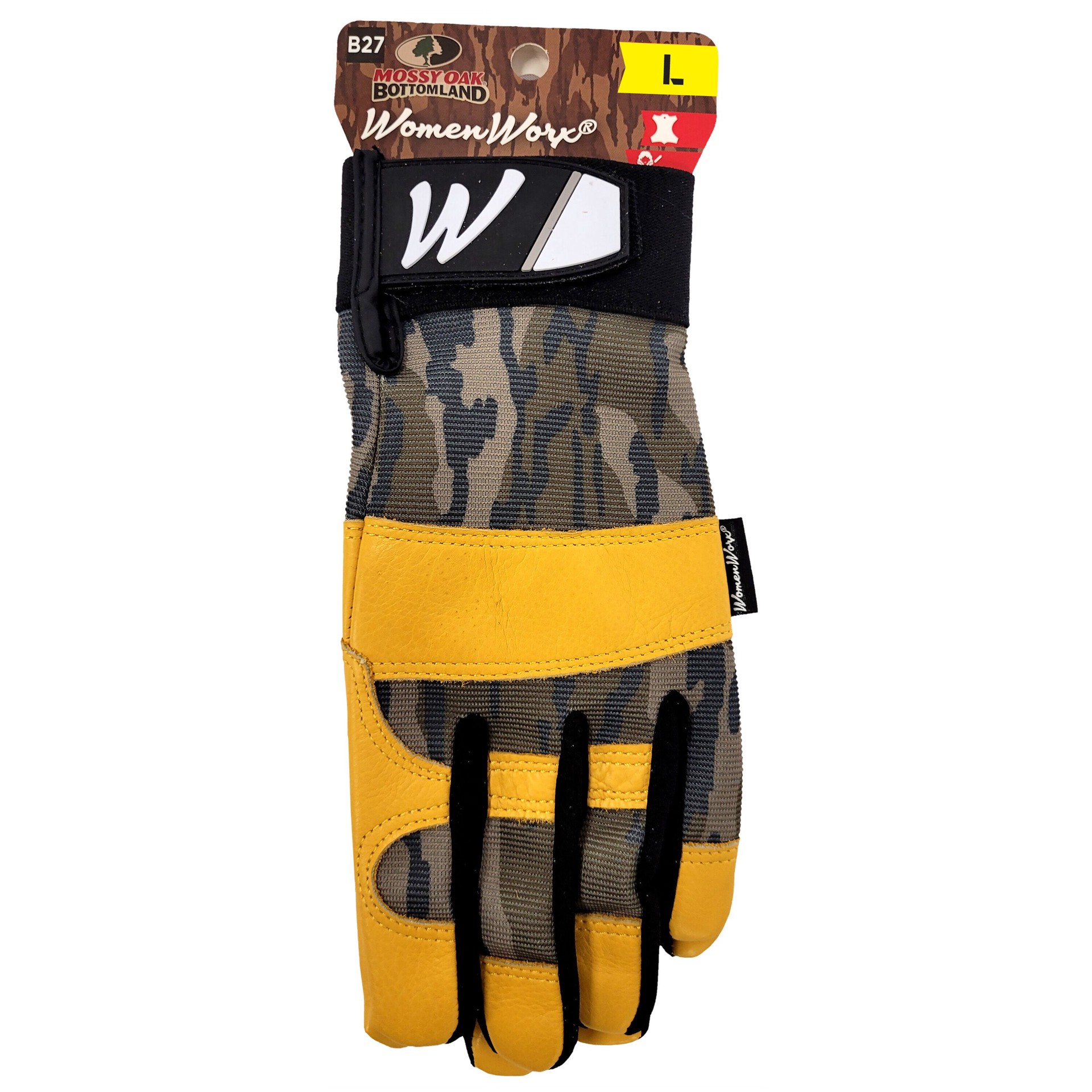 slide 4 of 5, WomenWorx Large Yellow Synthetic leather 1 -Pairs, 1 ct