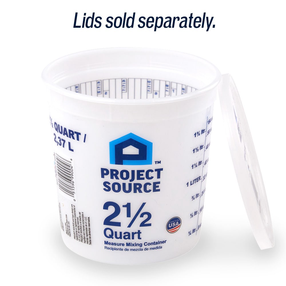 slide 3 of 5, Project Source 2.5-quart Clear Plastic Bucket lid, 1 ct