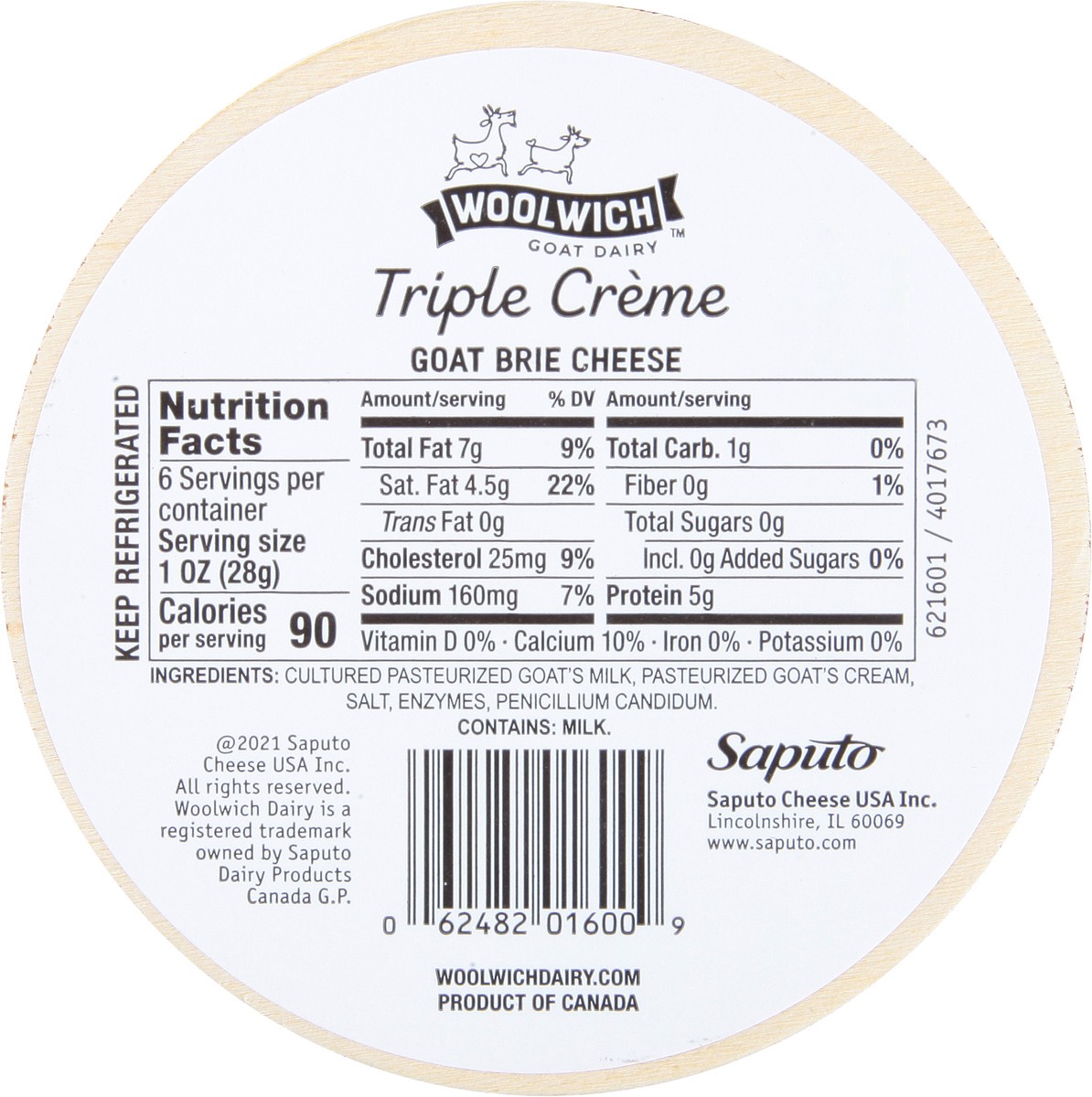 slide 6 of 12, Woolwich Goat Brie Triple Creme Cheese 6.6 oz, 6.6 oz