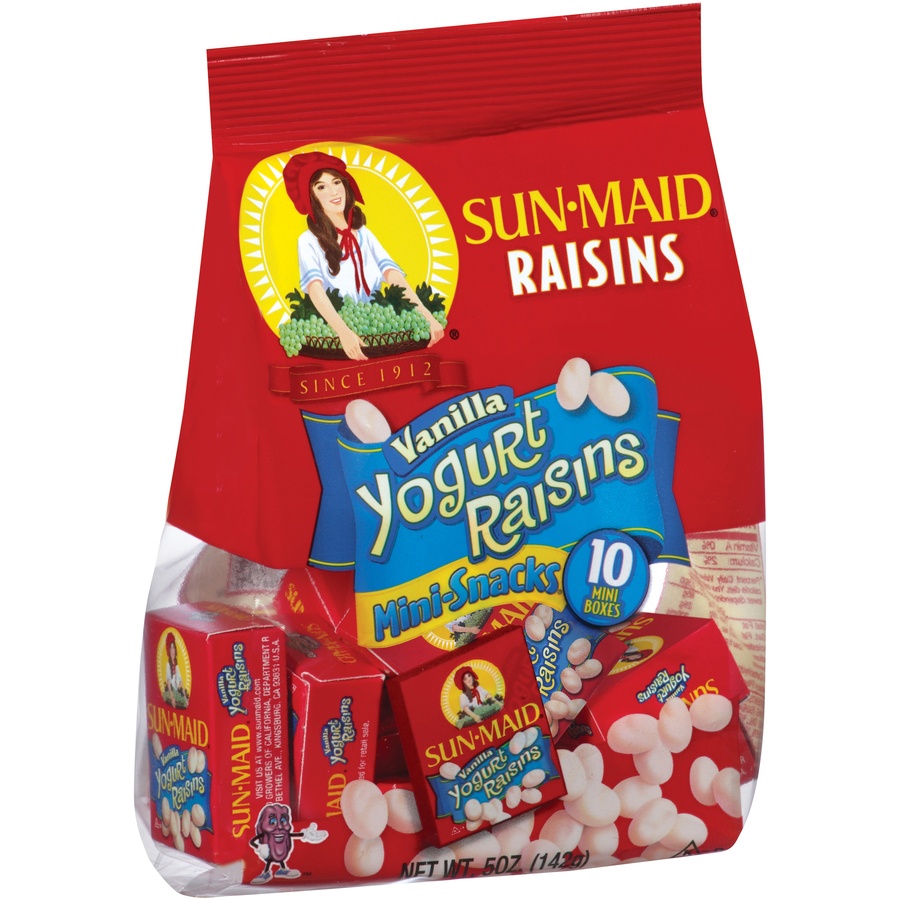 slide 2 of 3, Sun-Maid Vanilla Yogurt Raisins Halloween Mini-Snacks, 10 ct