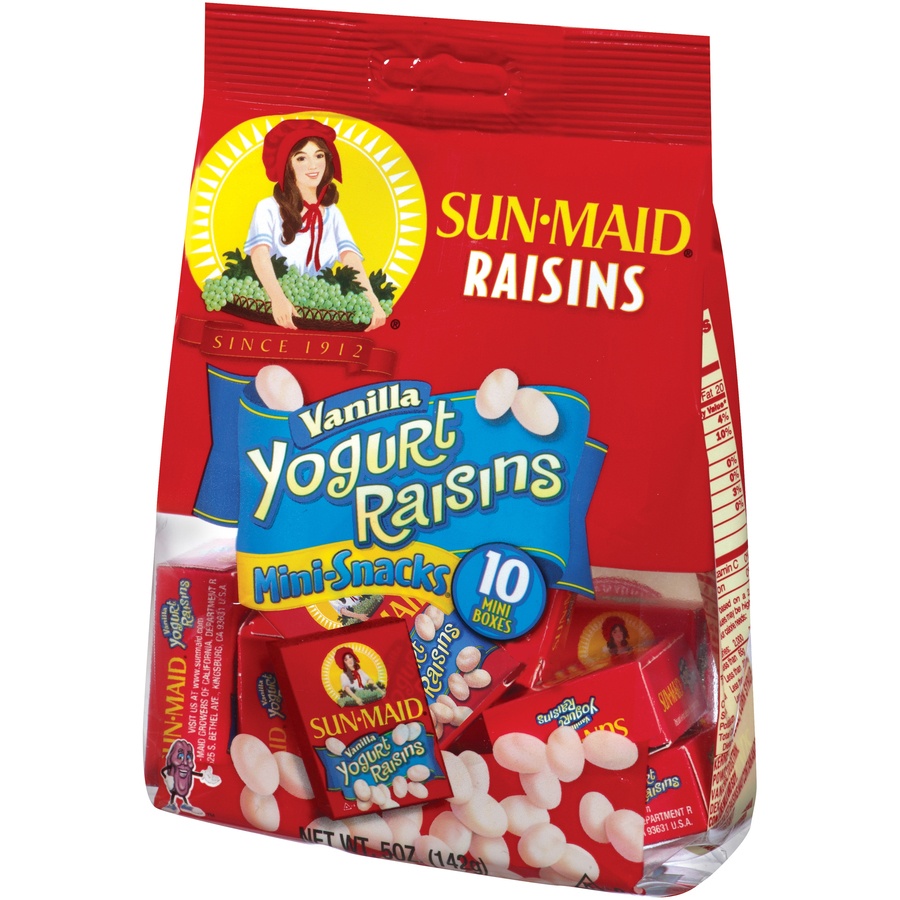slide 3 of 3, Sun-Maid Vanilla Yogurt Raisins Halloween Mini-Snacks, 10 ct