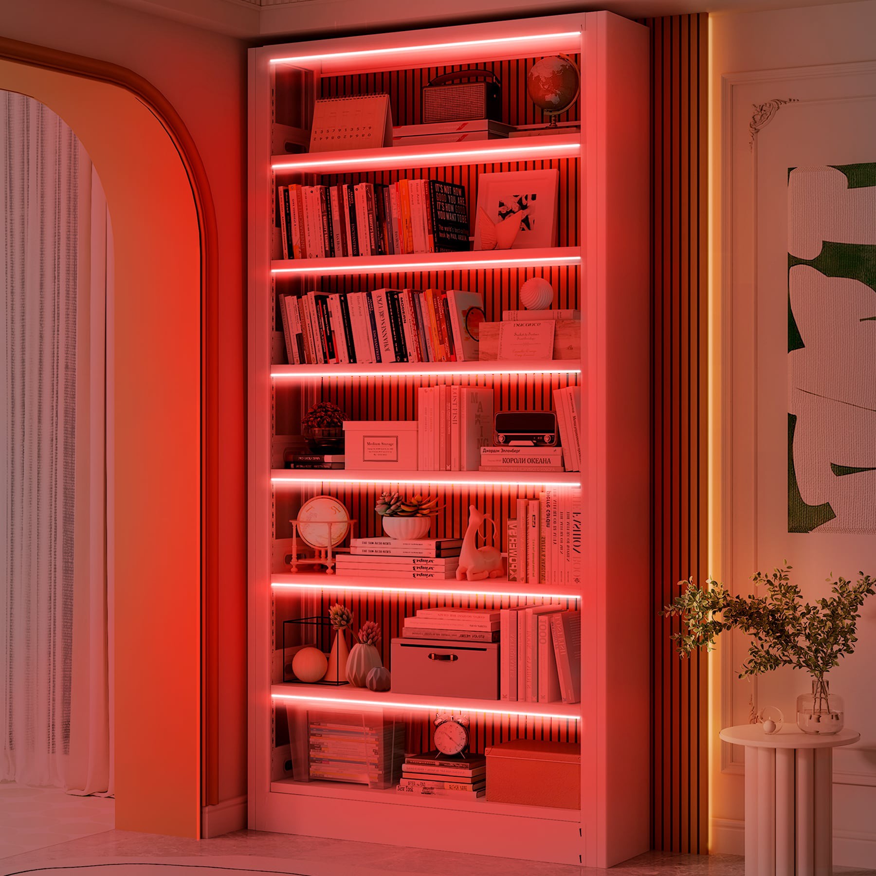 slide 5 of 6, Utilitech Indoor 32.8-ft LED Multicolor Strip Light, 1 ct