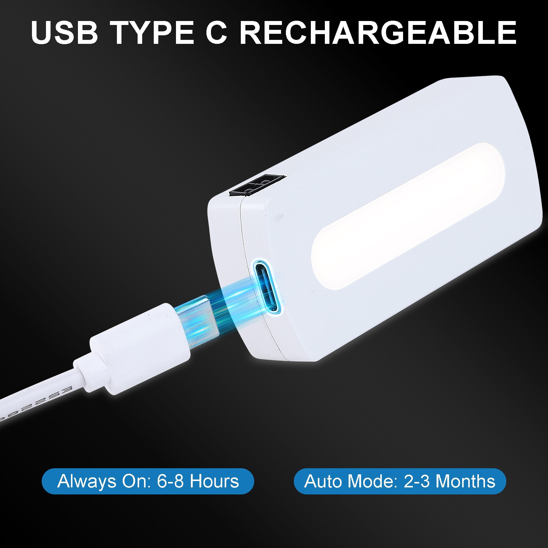 slide 4 of 6, Utilitech Drawer Light 2 -Pack 2.7-in Rechargeable Battery LED Under Cabinet Light Bar Motion Sensing Light, 1 ct