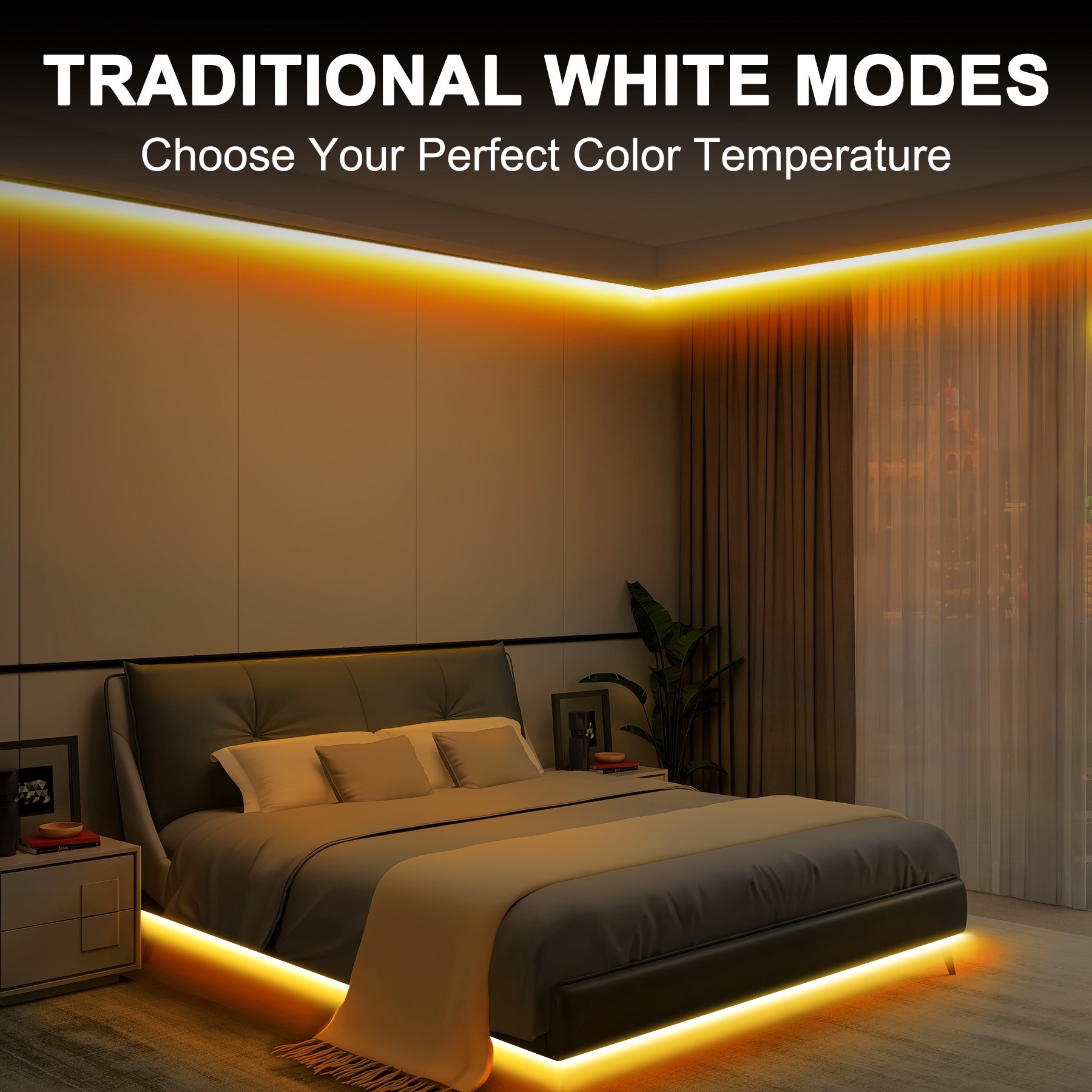 slide 6 of 6, Utilitech Indoor/Outdoor 24-ft LED Multicolor Strip Light, 1 ct