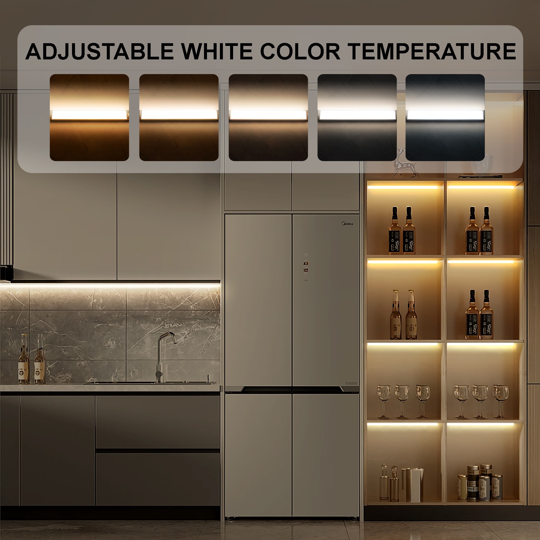 slide 3 of 6, Utilitech Under Cabinet Light 2 -Pack 10-in Rechargeable Battery LED Under Cabinet Light Bar Motion Sensing Light, 1 ct