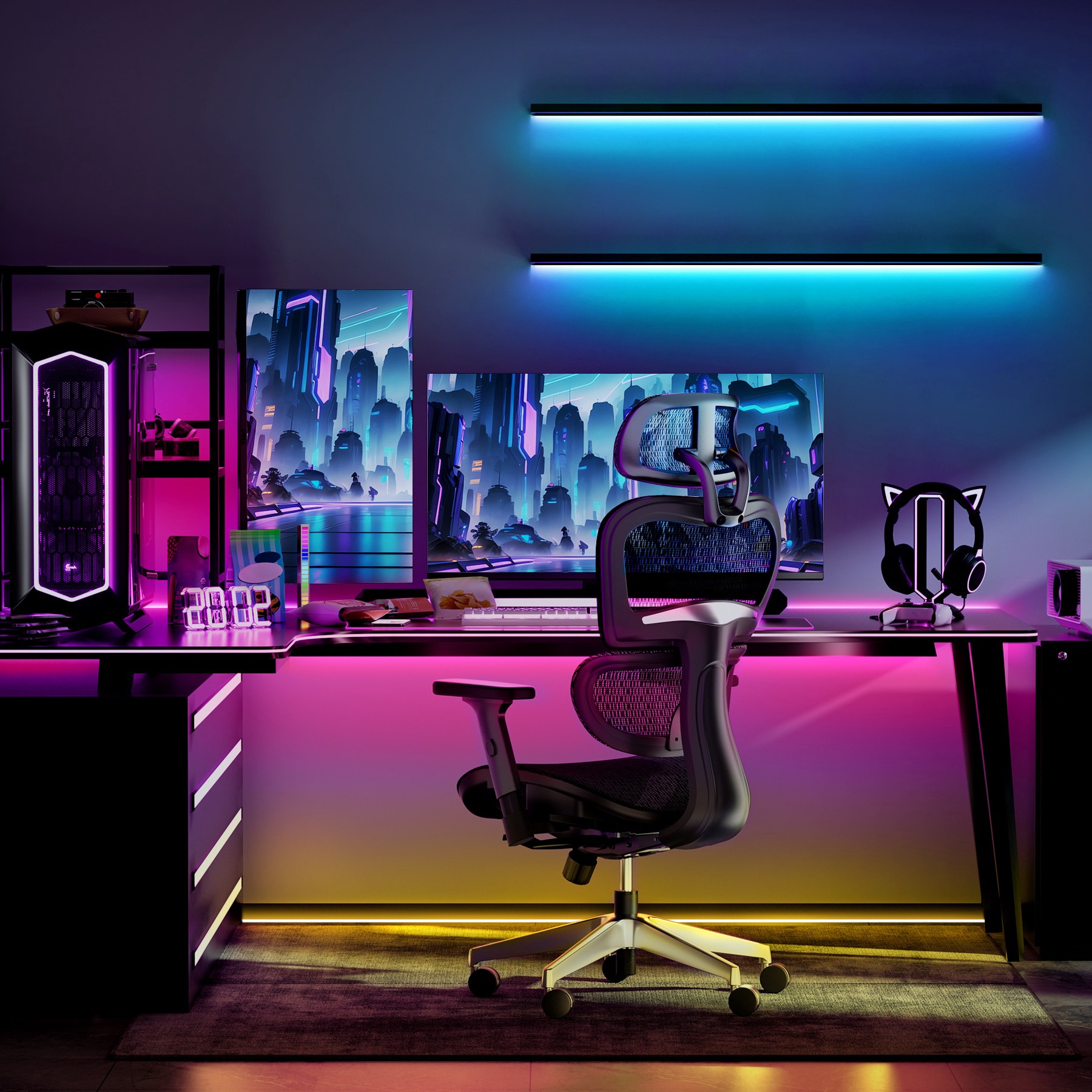 slide 3 of 6, Utilitech Indoor 16-ft LED Multicolor Strip Light, 1 ct