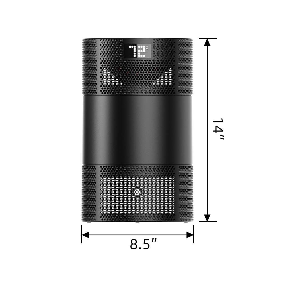 slide 2 of 6, Utilitech 1500W 360 Deg Ceramic Heater 1500 -Watt Ceramic Tower Indoor Electric Space Heater with Thermostat with Remote, 1 ct