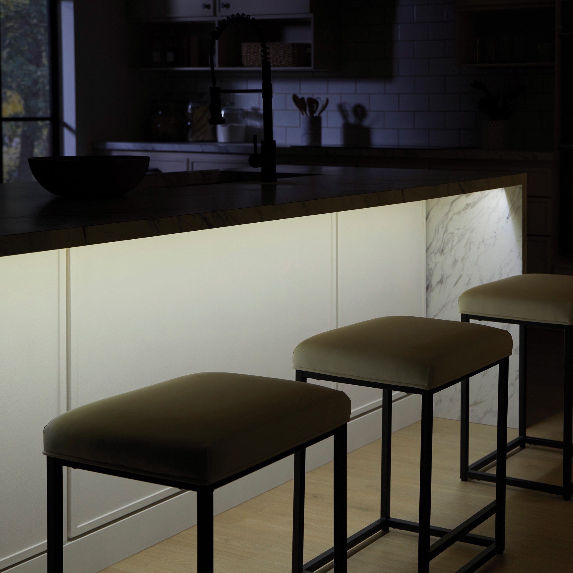 slide 5 of 6, Utilitech Indoor 16-ft LED Switchable White Strip Light, 1 ct