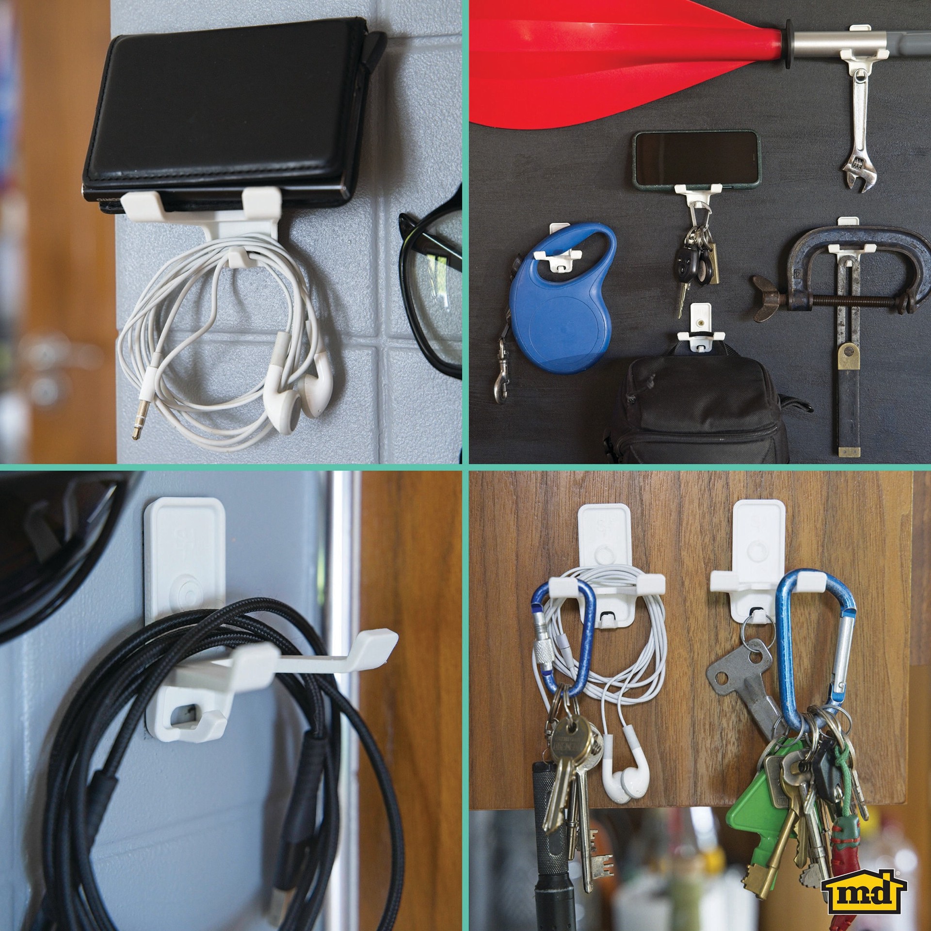 slide 3 of 6, M-D SUPERHOOKS 2 -Pack White Screw Double hook ( 22-lb Capacity), 1 ct