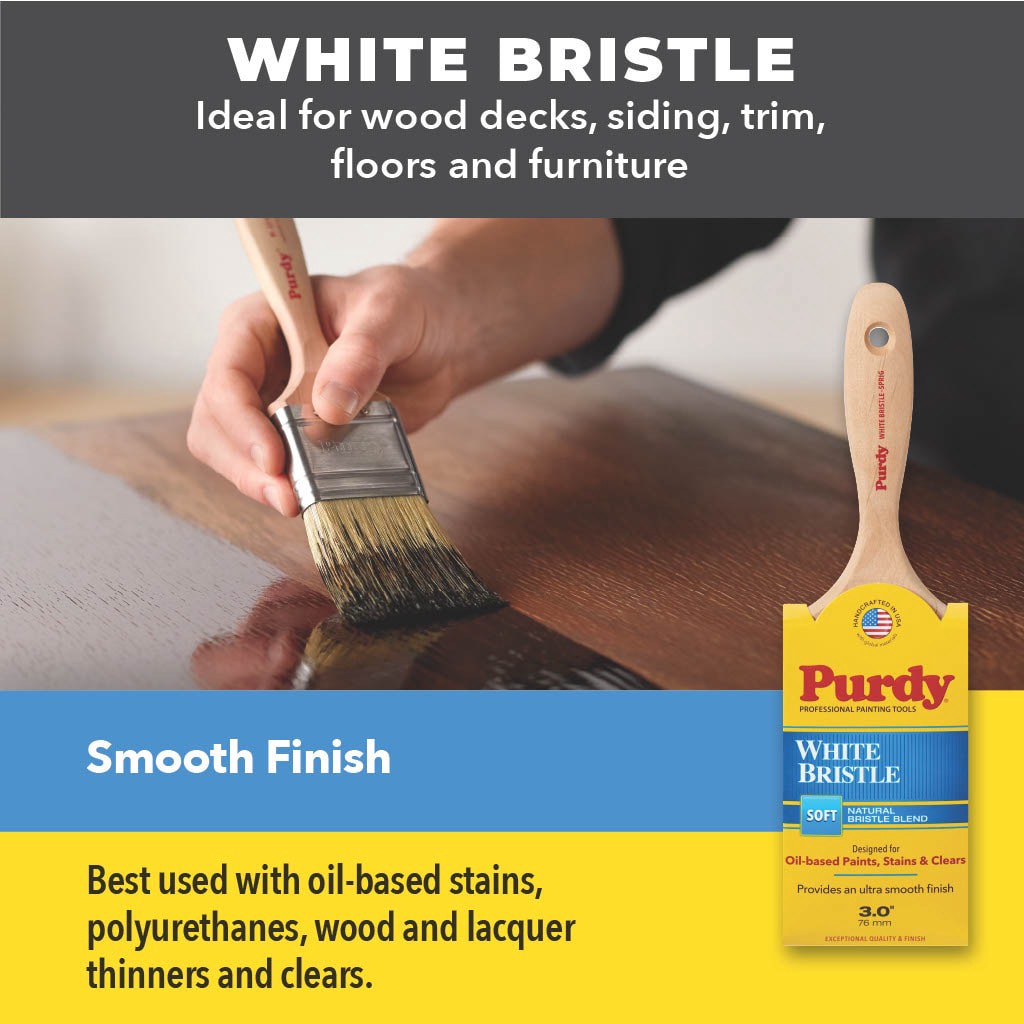 slide 2 of 6, Purdy White Bristle 2-1/2-in Reusable Angle Specialty Craft Brush, 1 ct