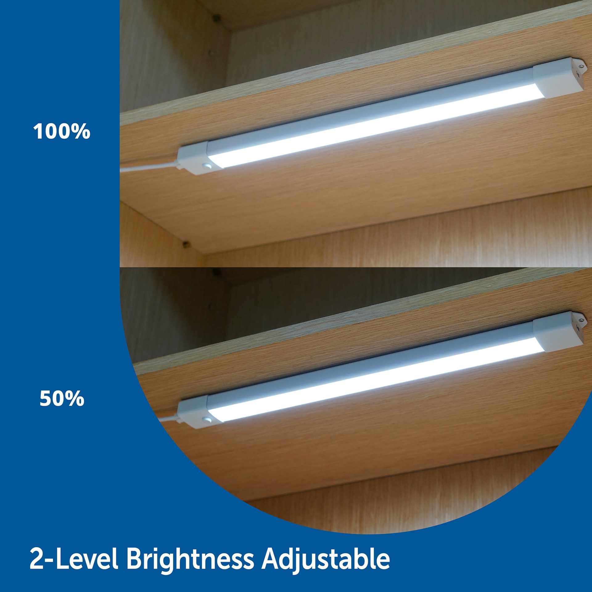 slide 6 of 6, Utilitech UnderCabinet 24-in Plug-in LED Under Cabinet Light Bar, 1 ct