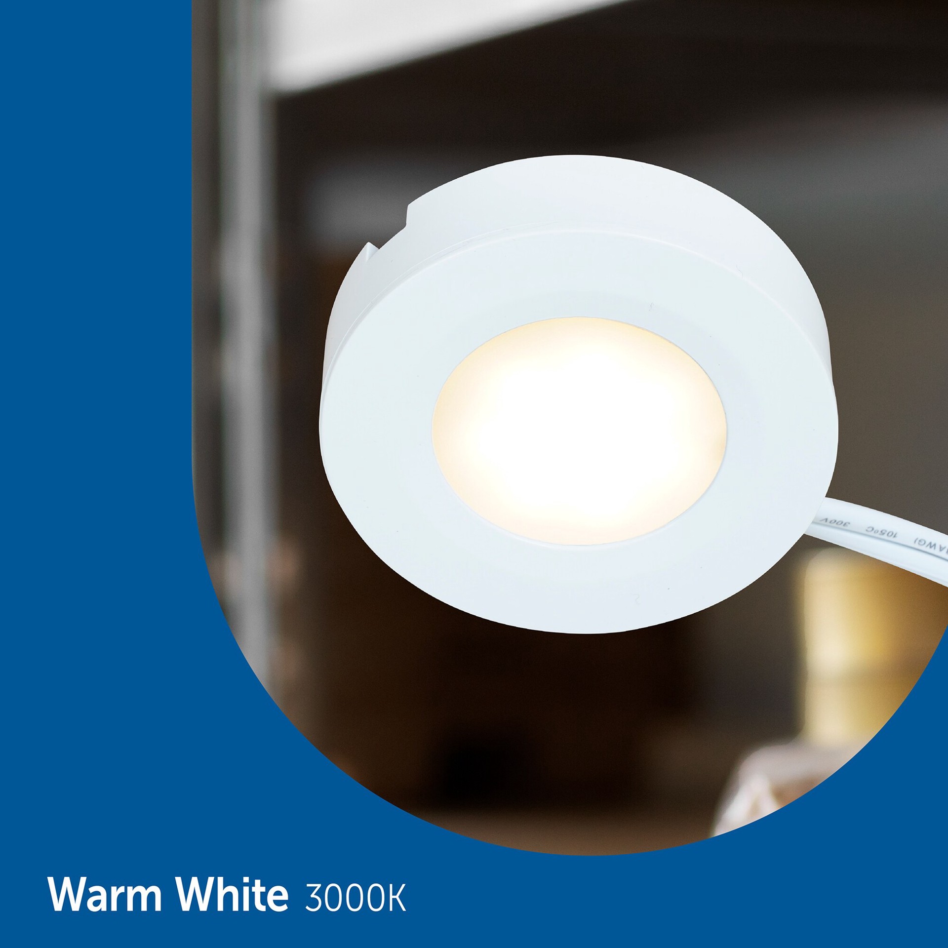 slide 3 of 6, Utilitech Puck Light 3 -Pack 2.75 Plug-in LED Under Cabinet Light Bar, 1 ct