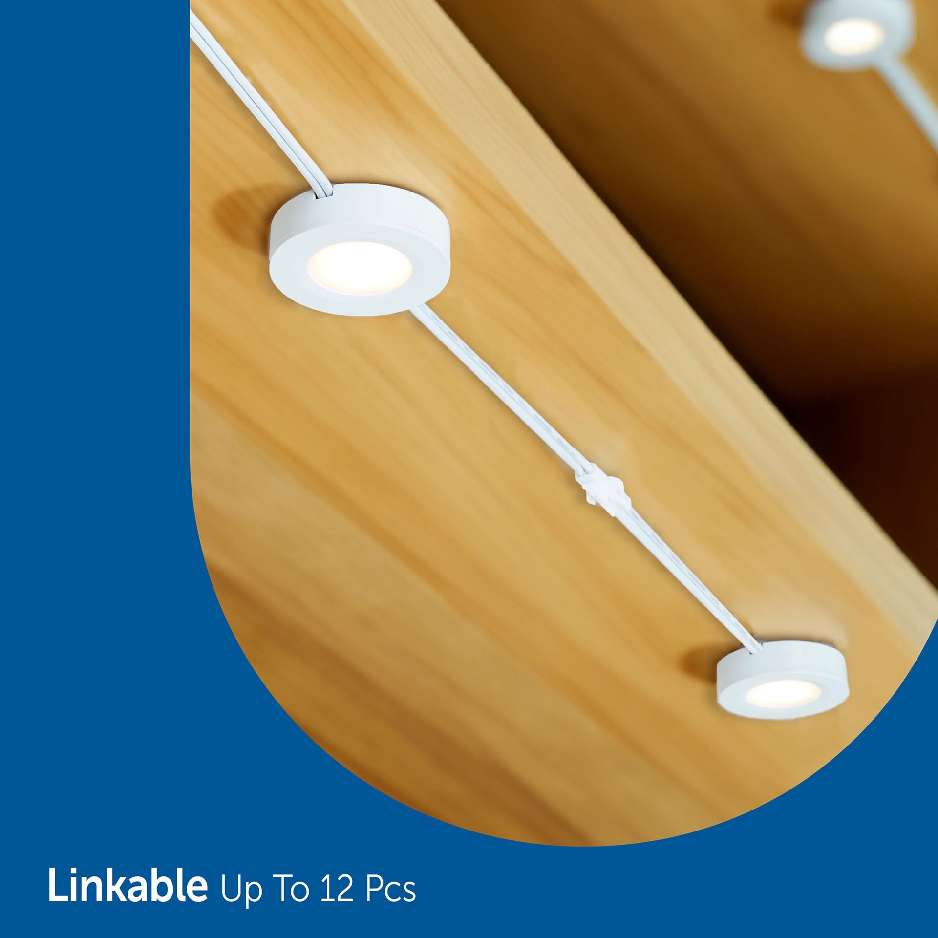 slide 6 of 6, Utilitech Puck Light 3 -Pack 2.75 Plug-in LED Under Cabinet Light Bar, 1 ct