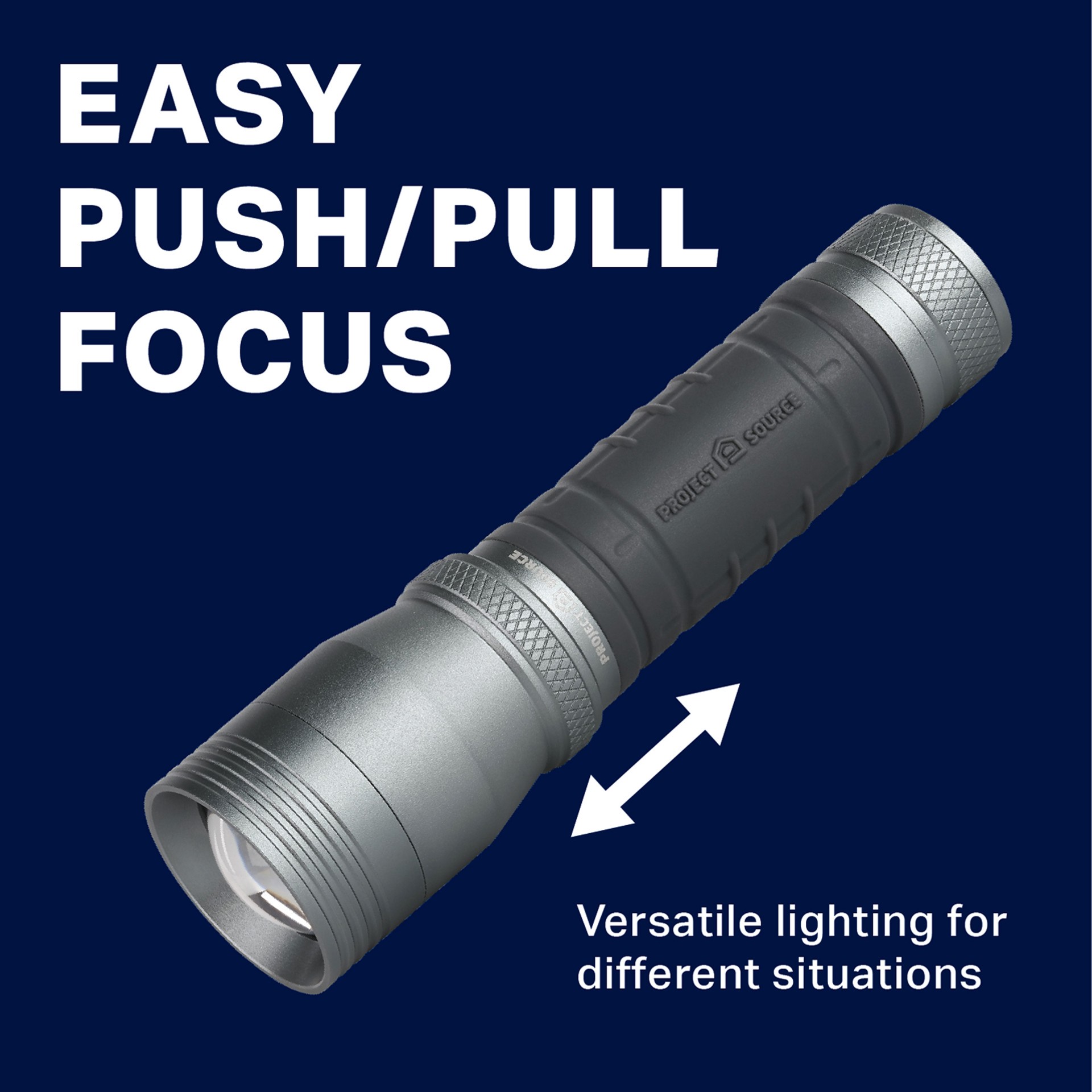 slide 3 of 6, Project Source 550-Lumen 3 -Adjustable Mode LED Spotlight Flashlight, 1 ct
