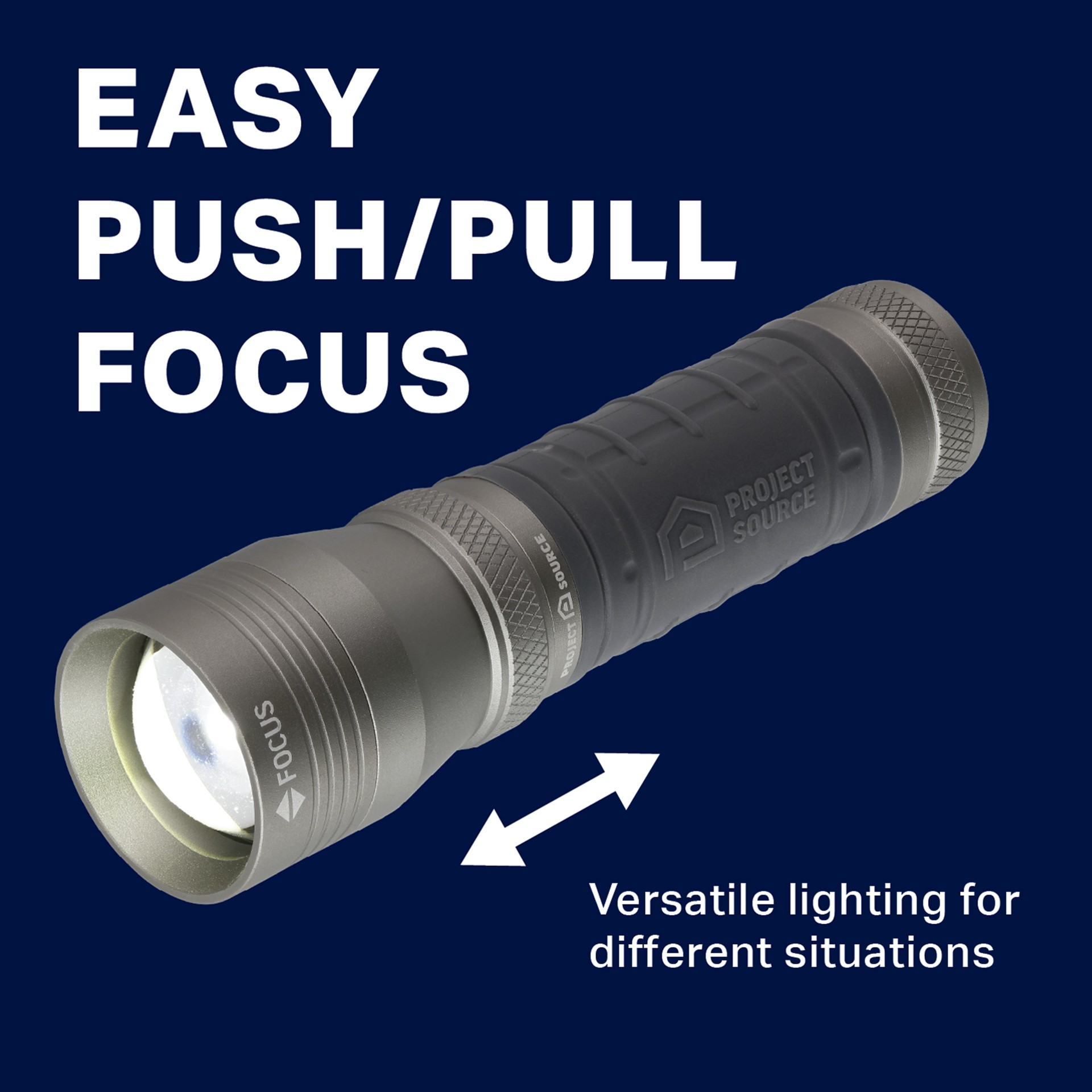 slide 3 of 6, Project Source 1000-Lumen 4 -Adjustable Mode LED Spotlight Flashlight, 1 ct
