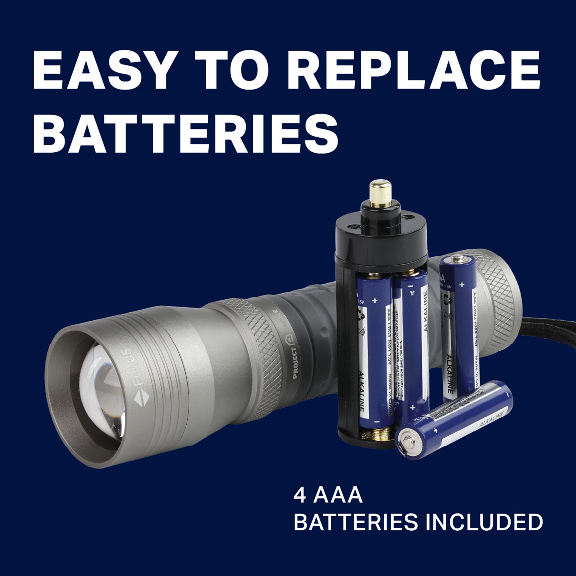 slide 4 of 6, Project Source 1000-Lumen 4 -Adjustable Mode LED Spotlight Flashlight, 1 ct