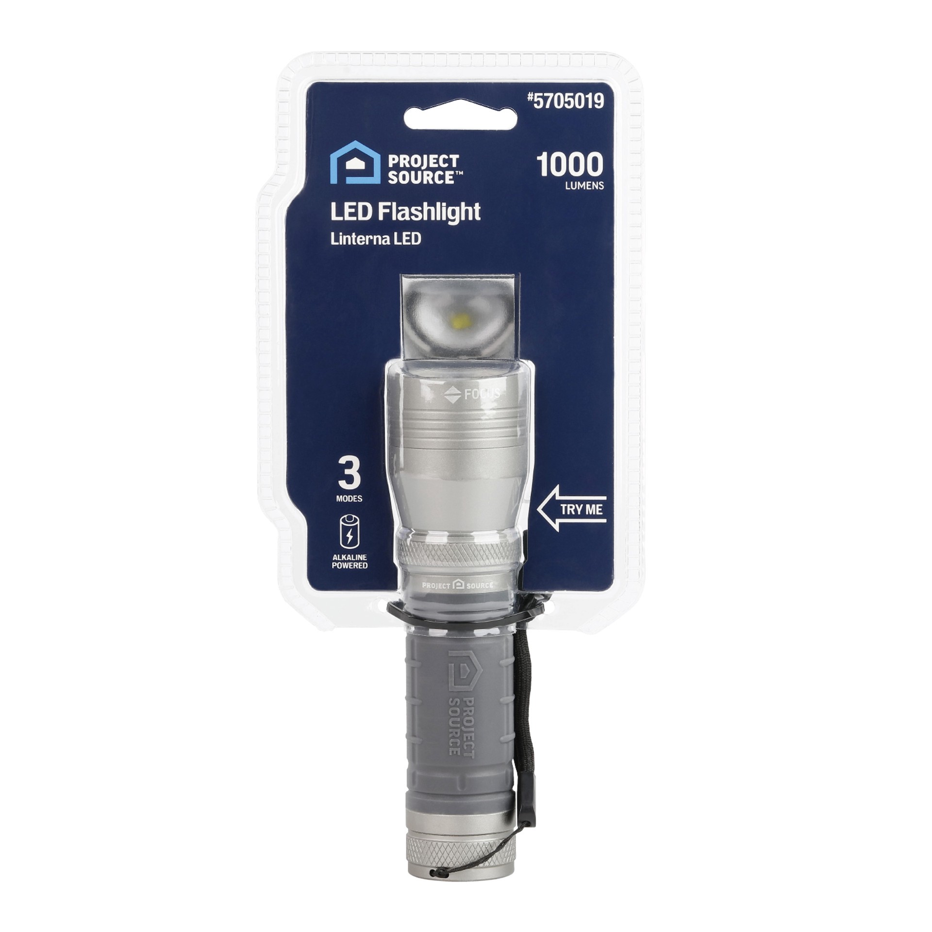 slide 6 of 6, Project Source 1000-Lumen 4 -Adjustable Mode LED Spotlight Flashlight, 1 ct