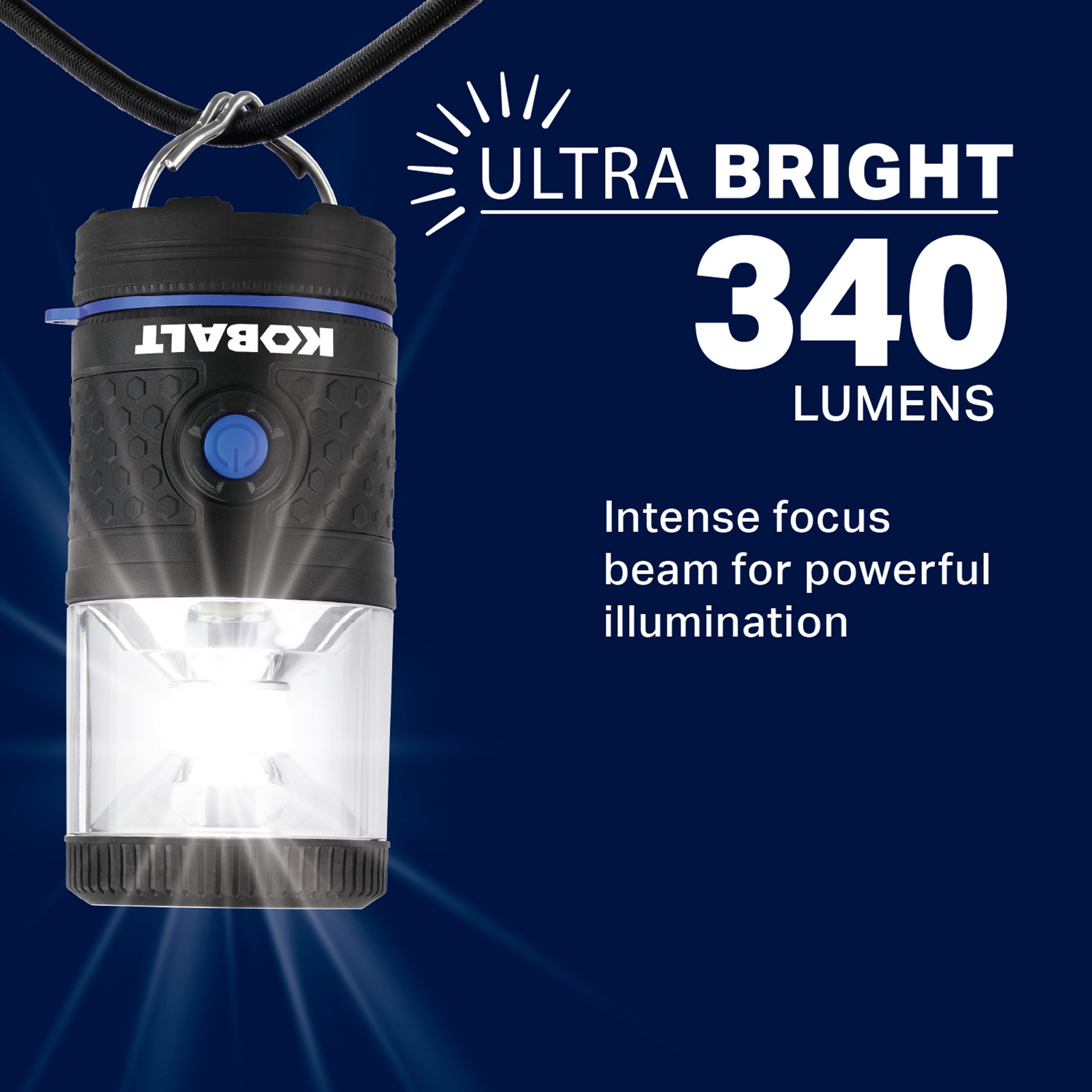 slide 2 of 6, Kobalt 340-Lumen 5 -Mode LED Camping Lantern, 1 ct