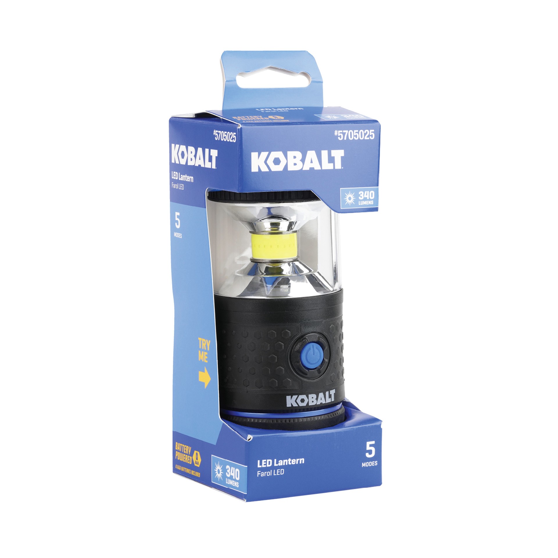 slide 6 of 6, Kobalt 340-Lumen 5 -Mode LED Camping Lantern, 1 ct