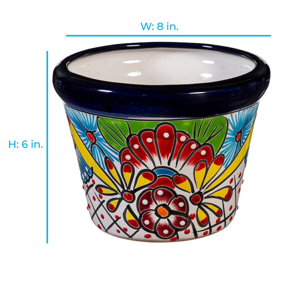 slide 2 of 6, Style Selections Urn 8.0-in W x 8.0-in L Multiple colors/finishes Clay Indoor/Outdoor Planter, 1 ct