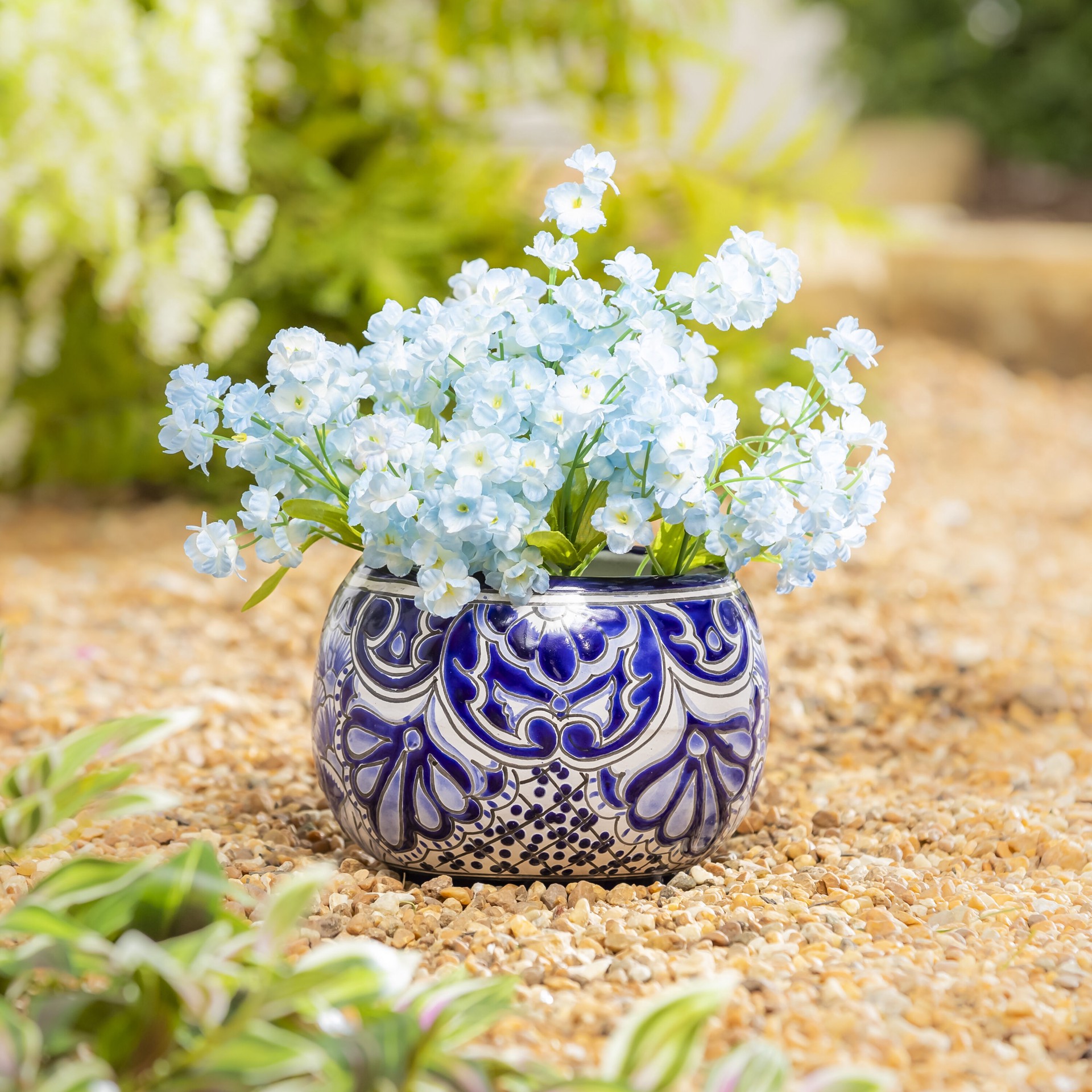 slide 4 of 6, Style Selections Urn 9.0-in W x 9.0-in L Multiple colors/finishes Clay Indoor/Outdoor Planter, 1 ct