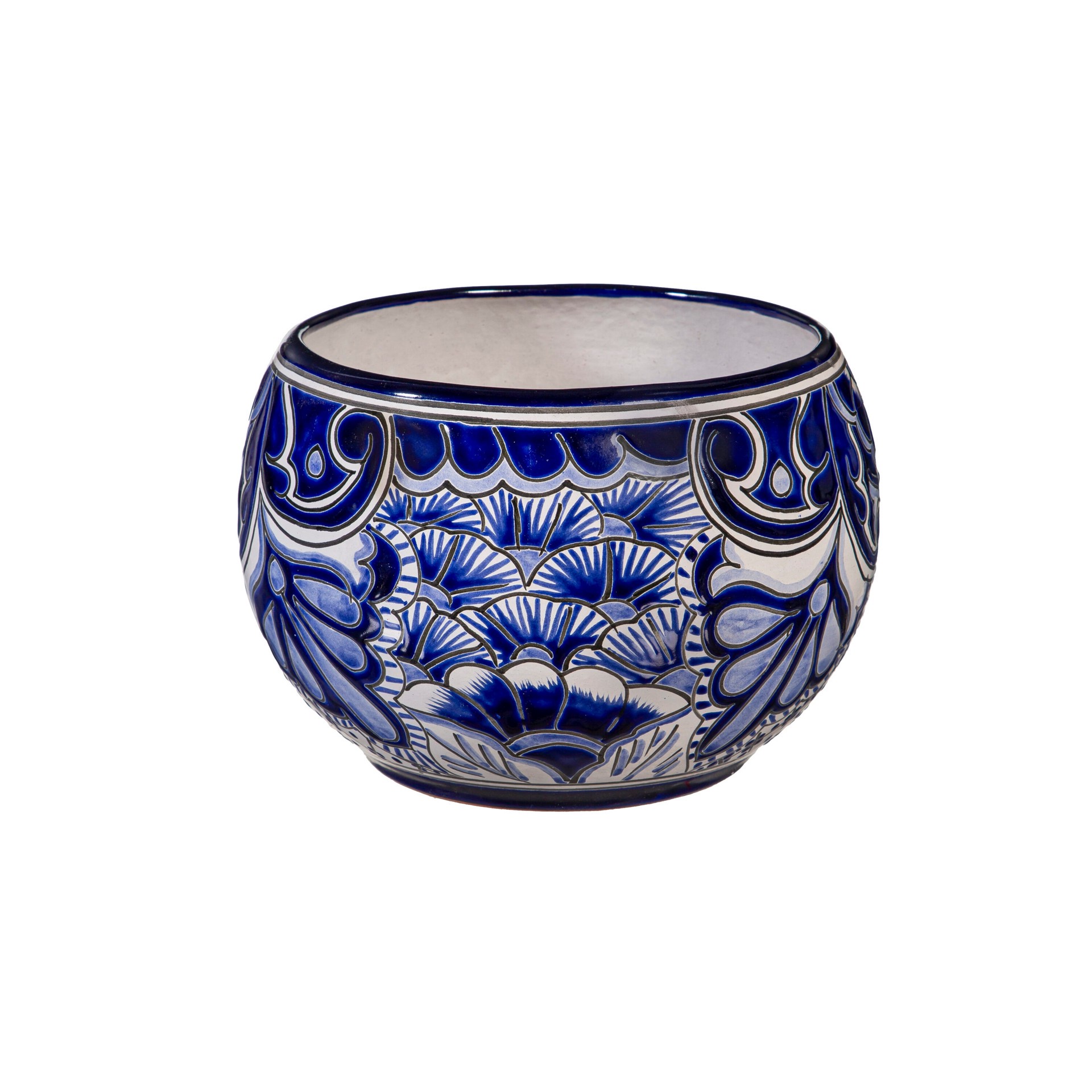 slide 5 of 6, Style Selections Urn 9.0-in W x 9.0-in L Multiple colors/finishes Clay Indoor/Outdoor Planter, 1 ct