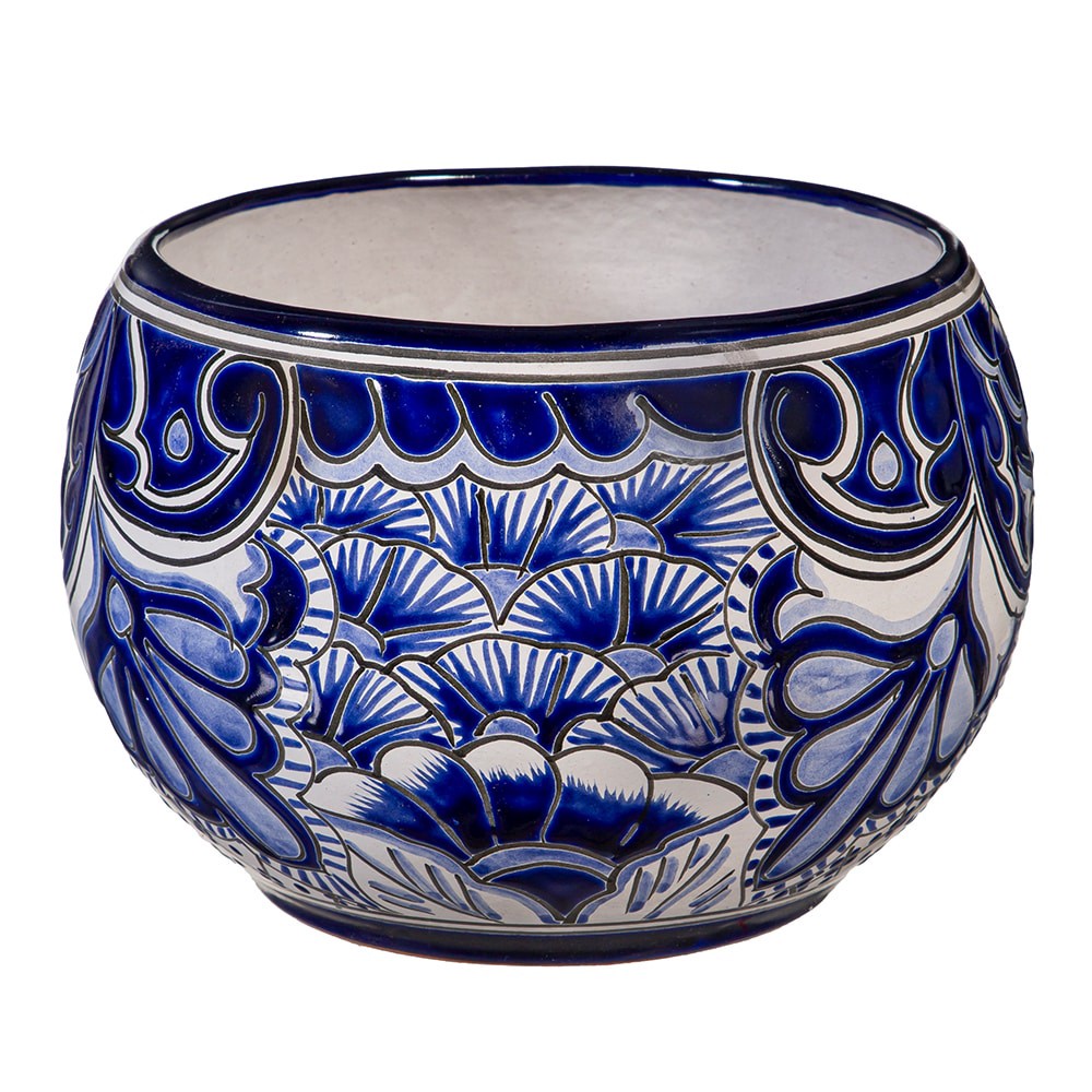 slide 1 of 6, Style Selections Urn 9.0-in W x 9.0-in L Multiple colors/finishes Clay Indoor/Outdoor Planter, 1 ct